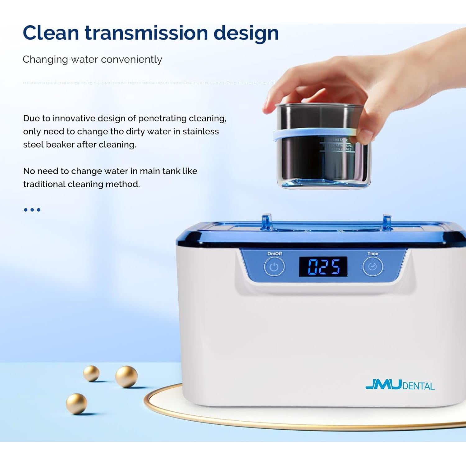 Limpiador Ultrasónico Dental JMU 800ml Acero Inoxidable