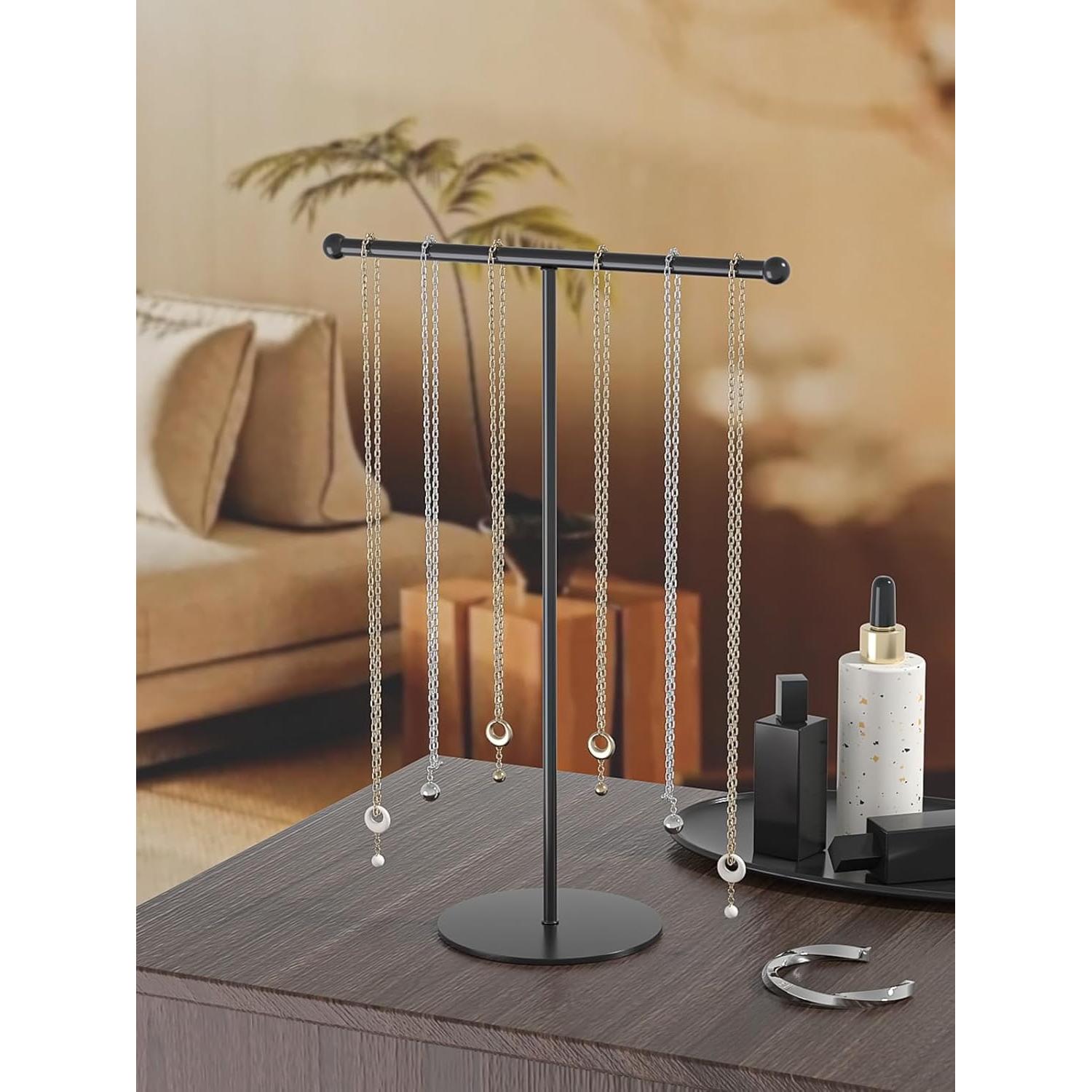 Organizador de Joyería Ausalivan Negro Soporte de Collares y Pulseras