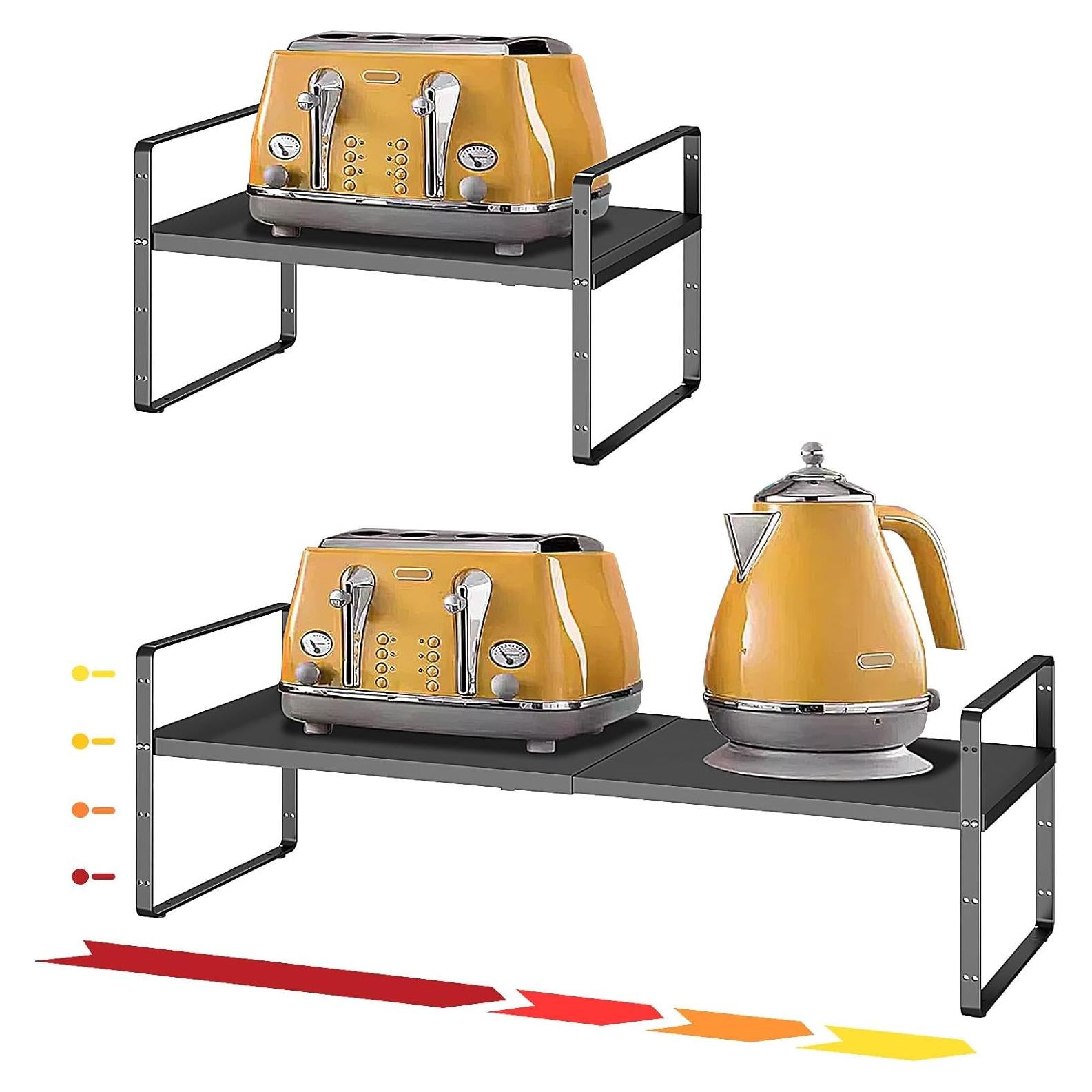 Organizador de Estante Expandible TAIHEIS 41.91-68.58 cm Negro