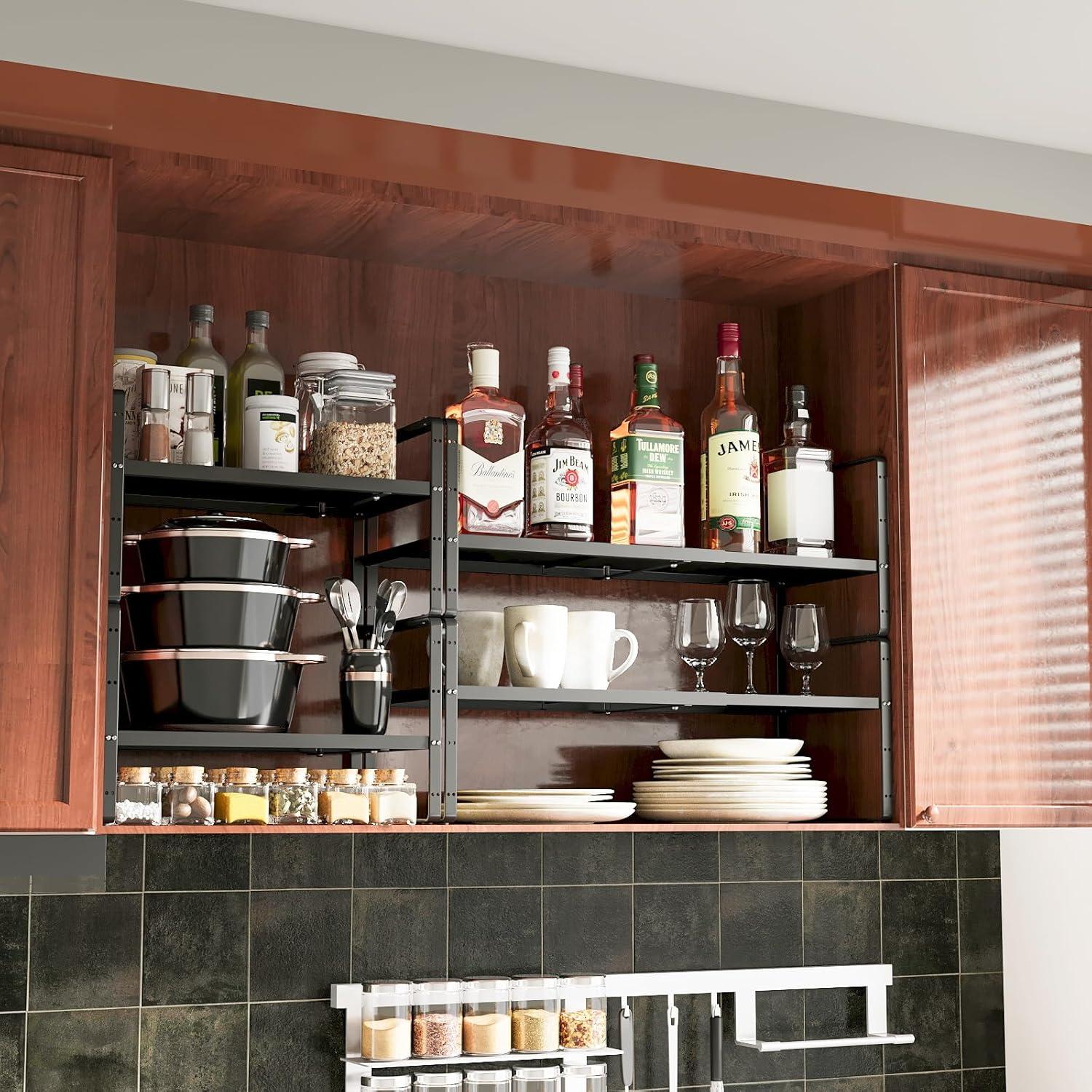 Organizador de Estante Expandible TAIHEIS 41.91-68.58 cm Negro