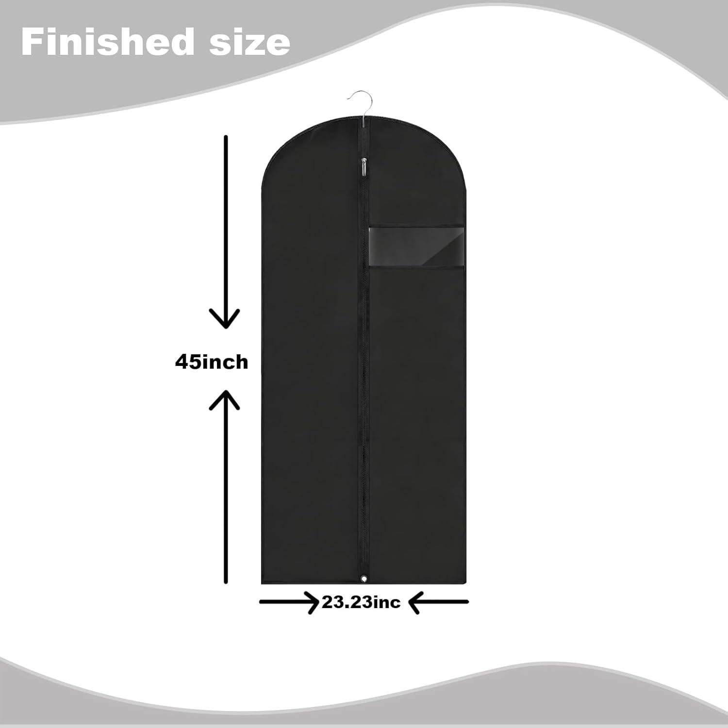 Bolsas para Vestidos LXLOVESM 114 cm 2 Paquete Negro