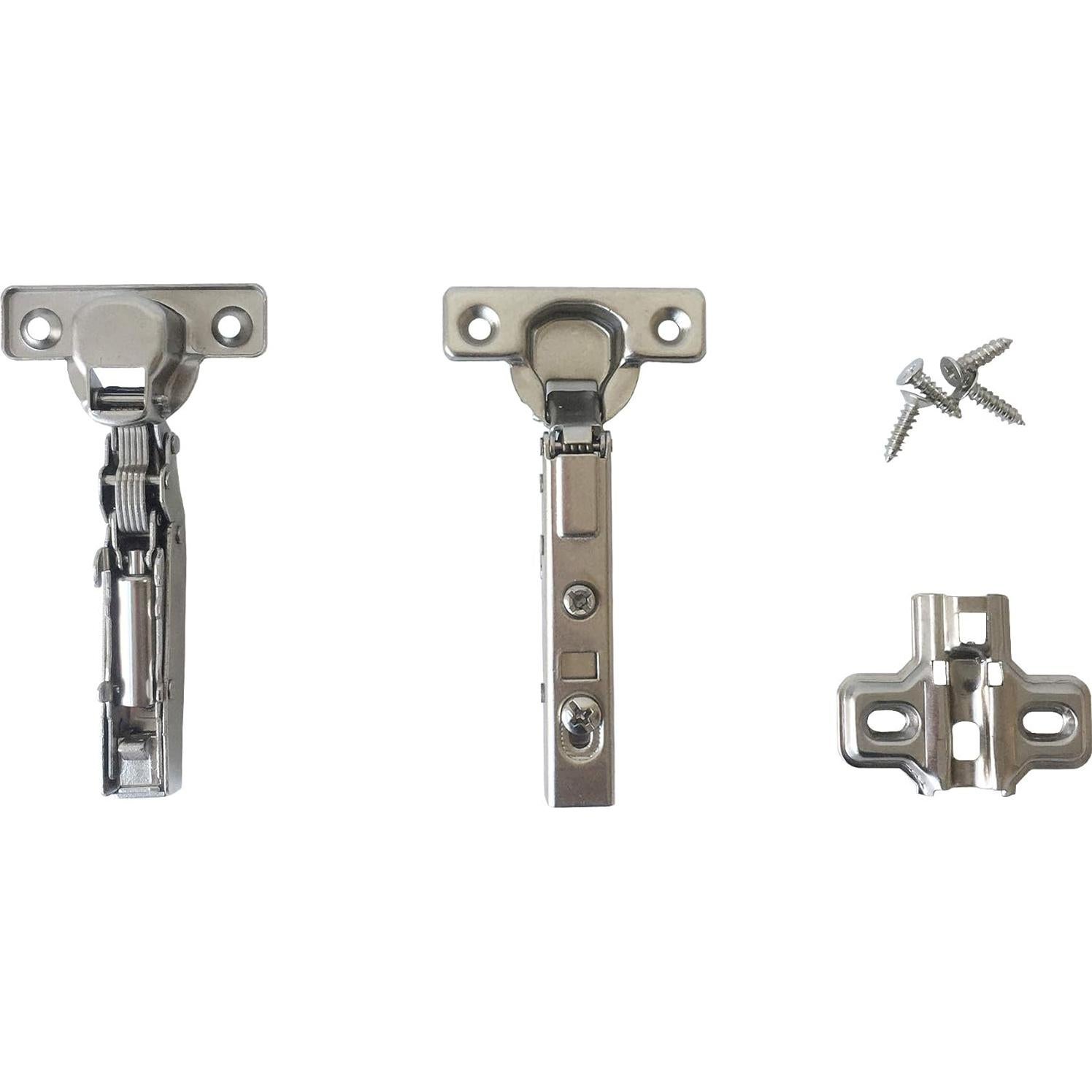 Bisagra Media Superposición LIKERAINY 26mm con Amortiguador - Paquete de 4