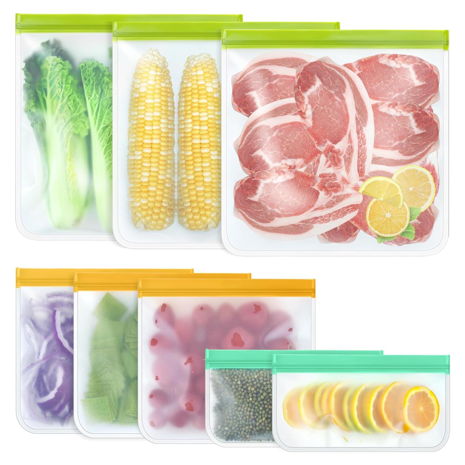 Paquete de 8 Bolsas de Silicona Reutilizables TROUSKAIG