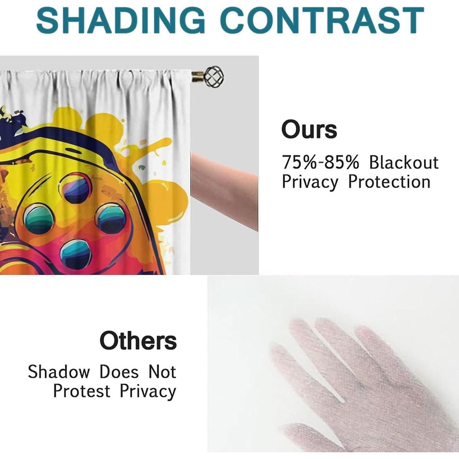 Cortinas Gamer OVBOKEY 55x63 cm para Cuarto de Niños