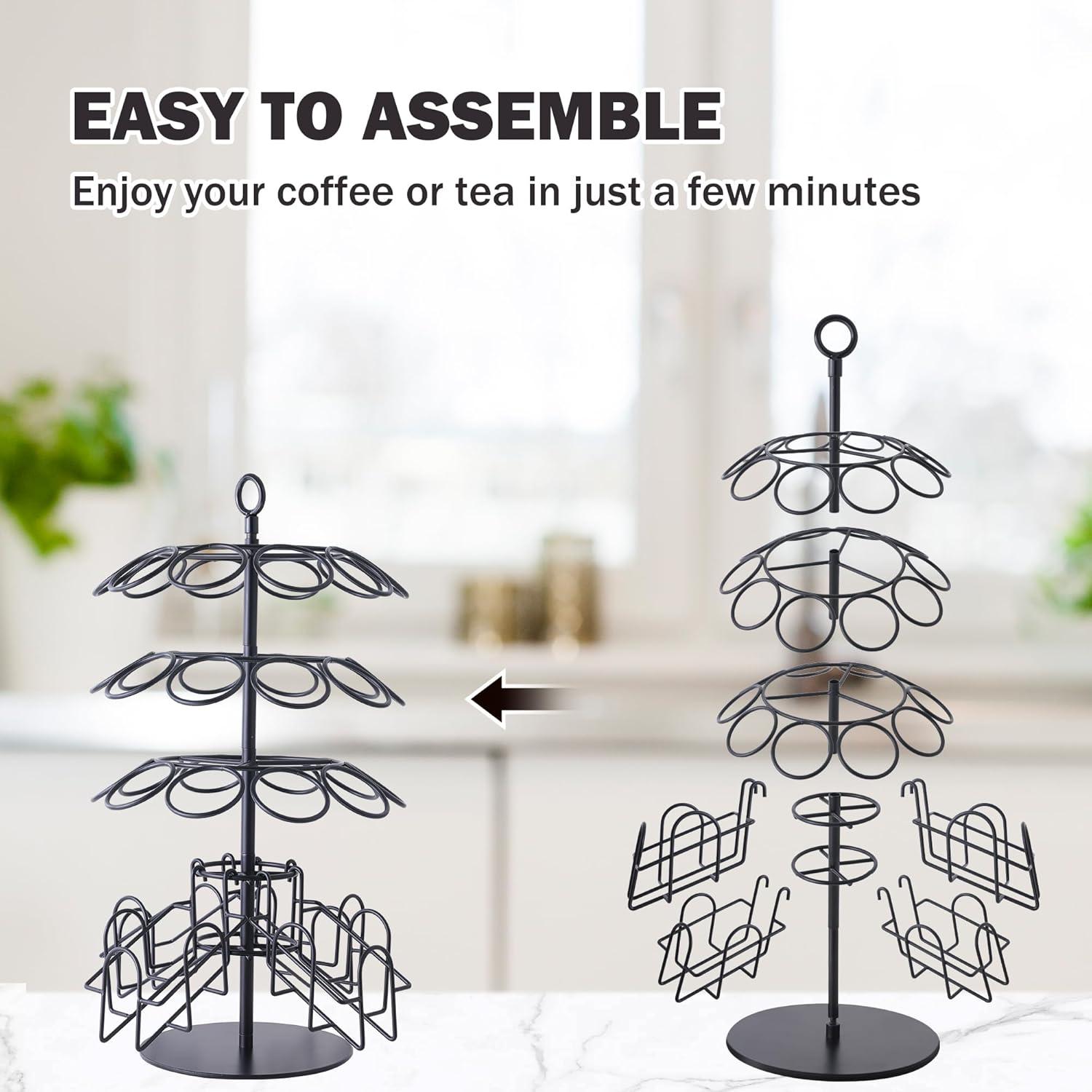 Soporte giratorio para 30 cápsulas K-Cup + 60 bolsas de té Eastsign