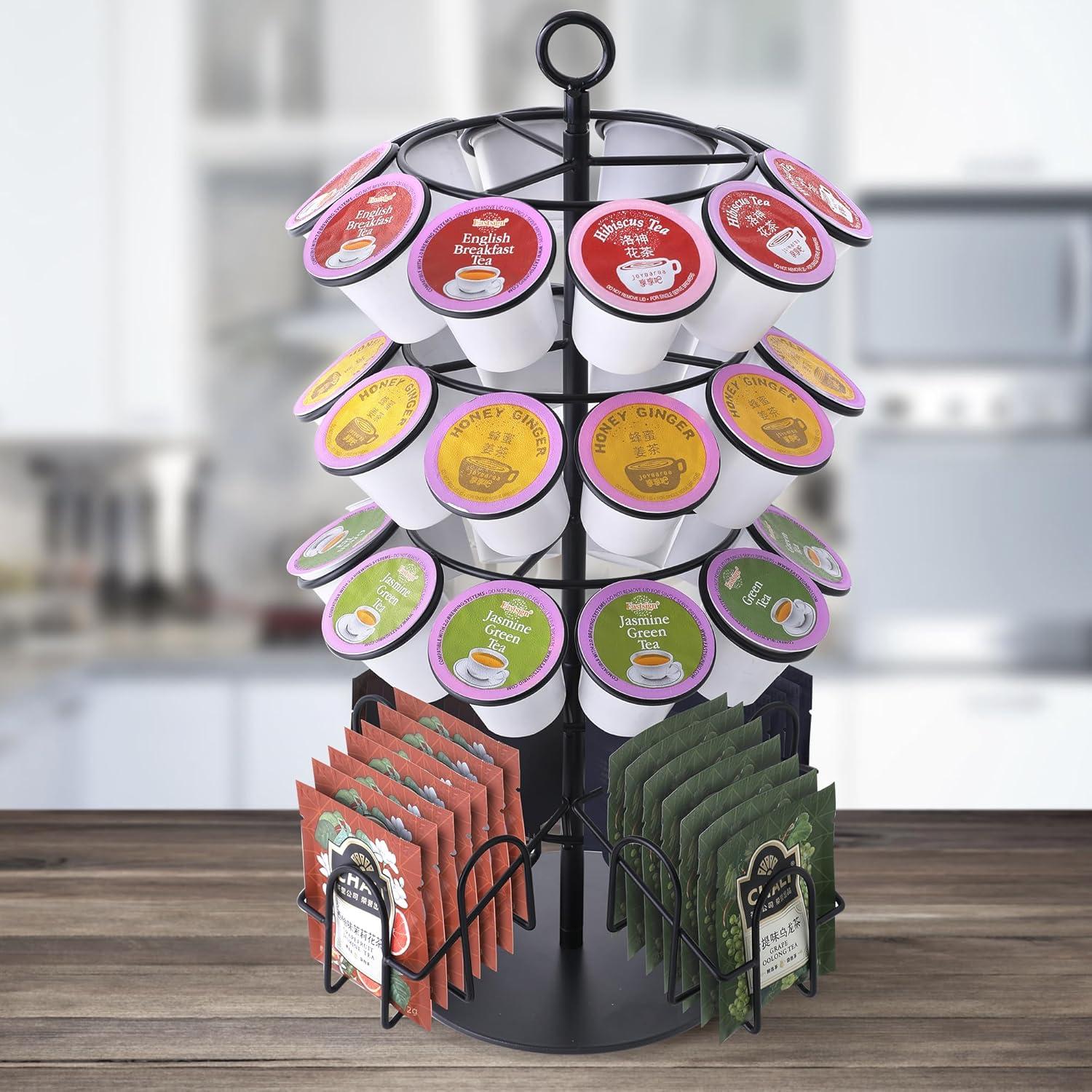Soporte giratorio para 30 cápsulas K-Cup + 60 bolsas de té Eastsign