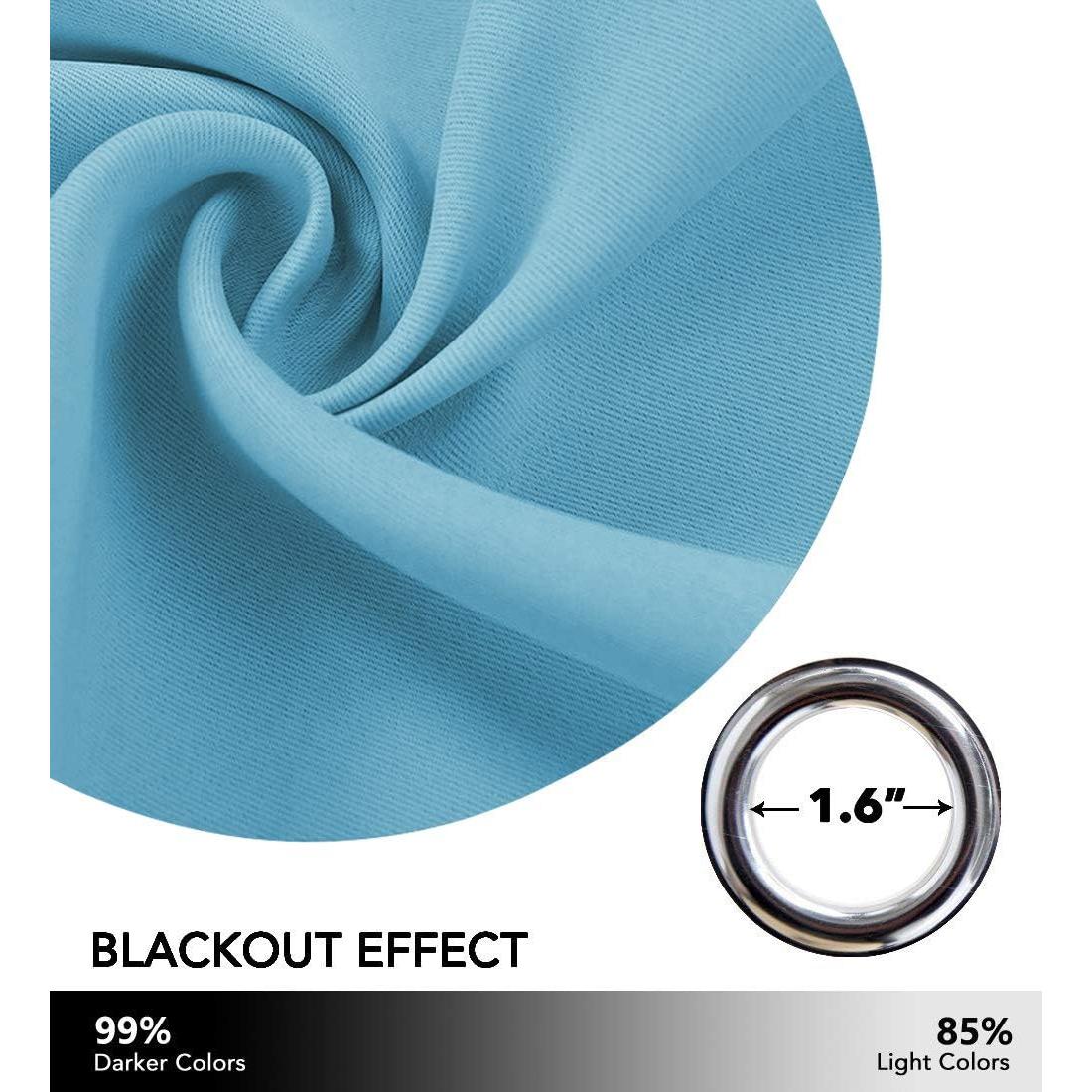 Cortina Opaca NICETOWN Estrellas 132x213 cm Azul Teal