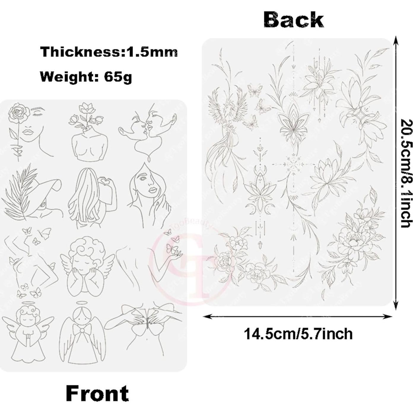 Piel de Práctica de Tatuaje FeteBeauty 1pc Silicona 1.5mm