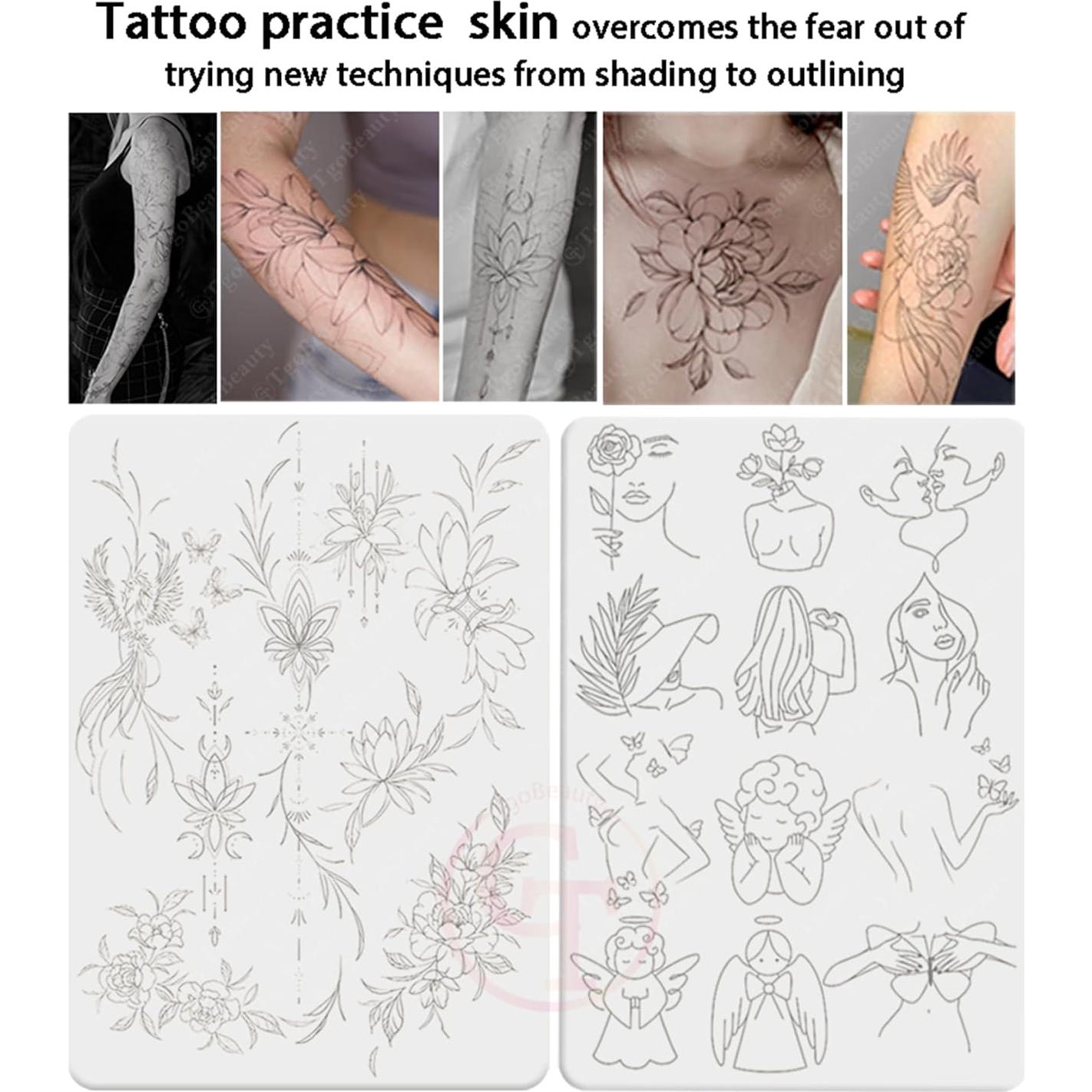 Piel de Práctica de Tatuaje FeteBeauty 1pc Silicona 1.5mm