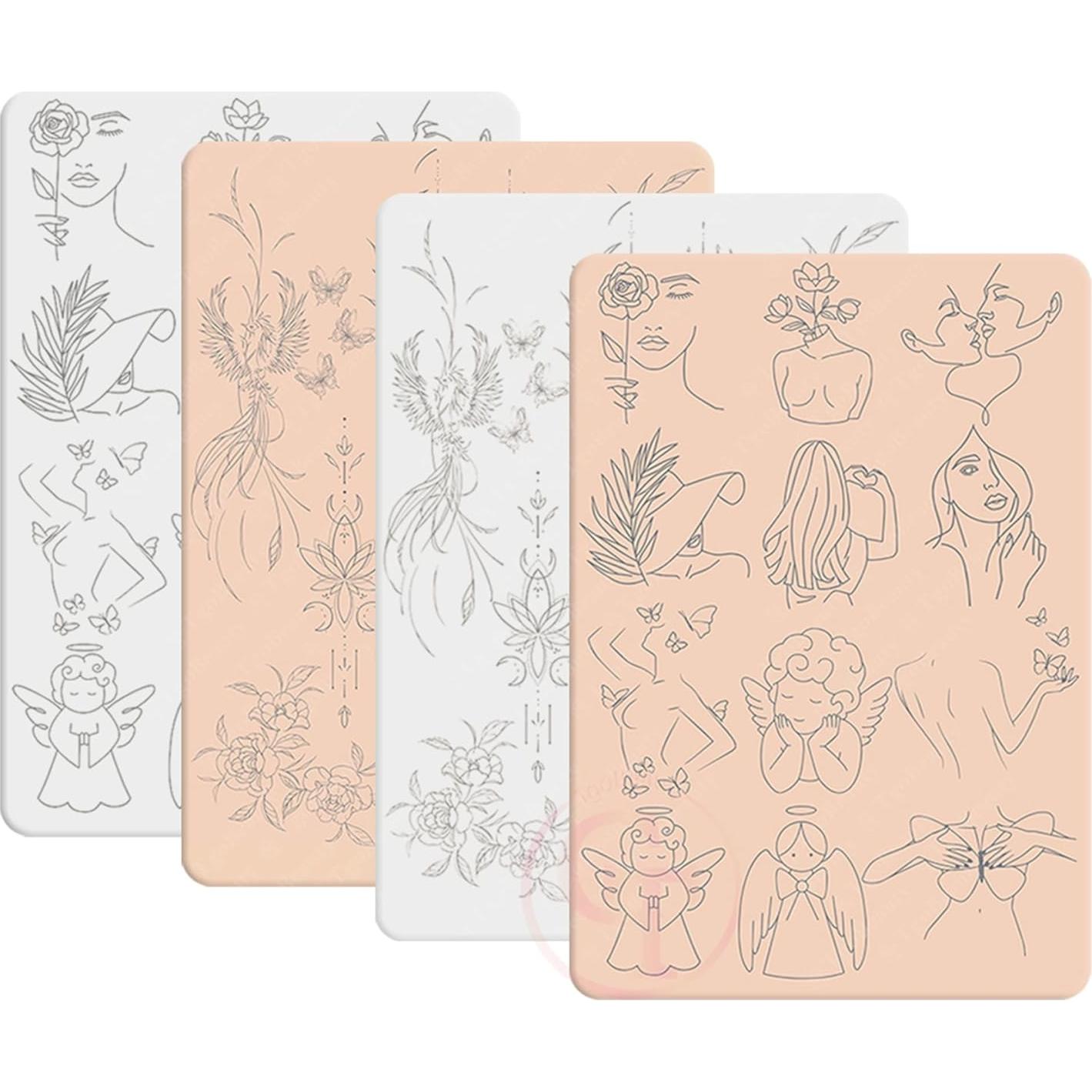 Piel de Práctica de Tatuaje FeteBeauty 1pc Silicona 1.5mm