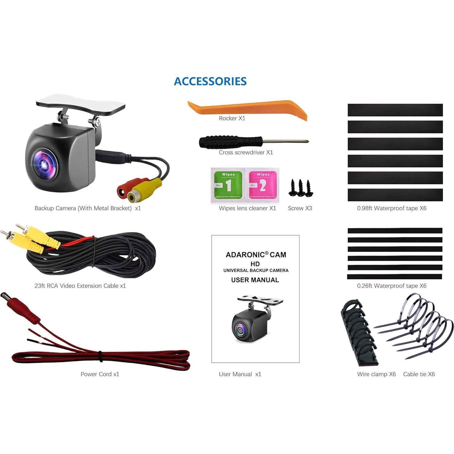 Cámara de Respaldo AHD 720P TBL HD01 160° Visión Nocturna