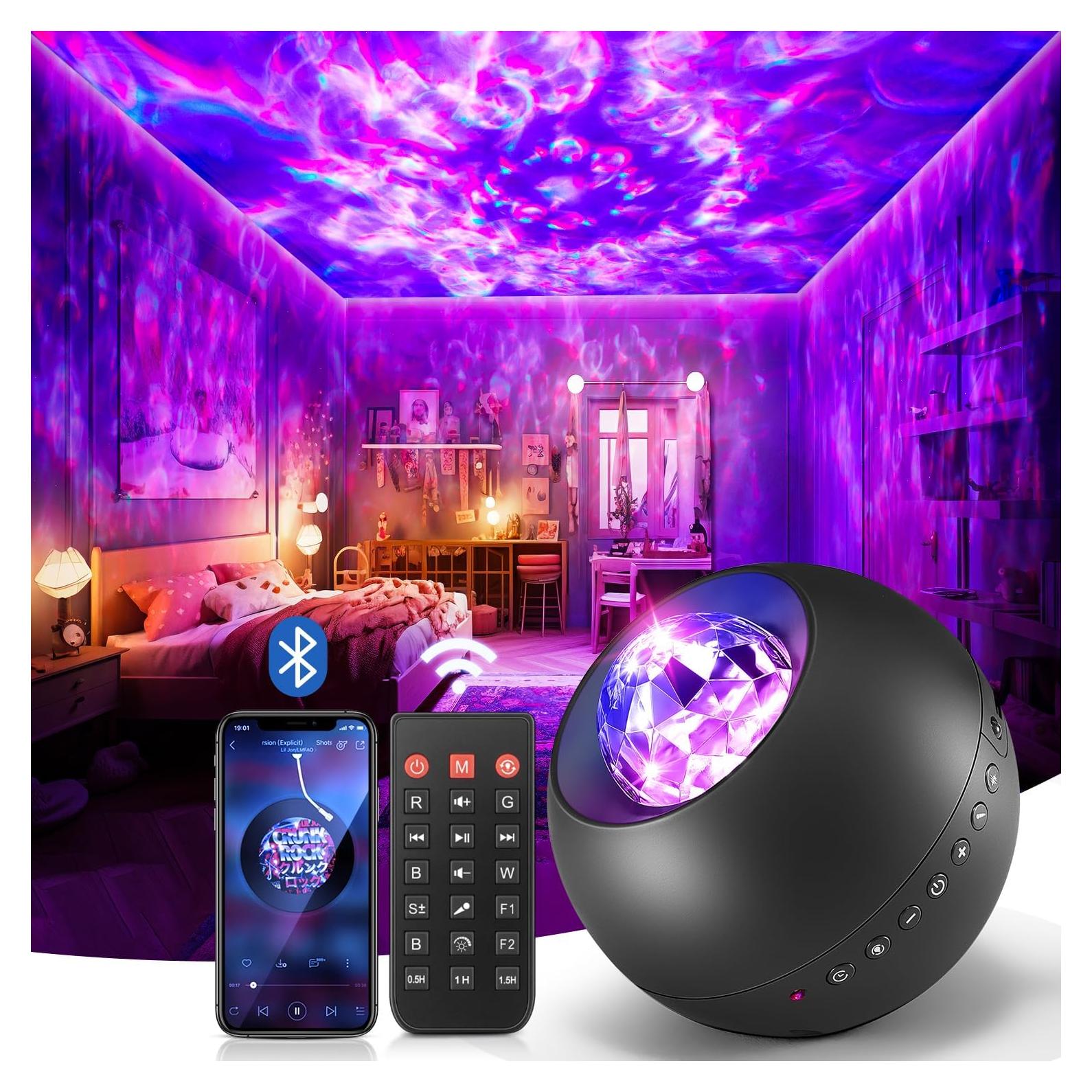 Proyector Galaxy One Fire WH-E14 con Altavoz Bluetooth y Ruido Blanco