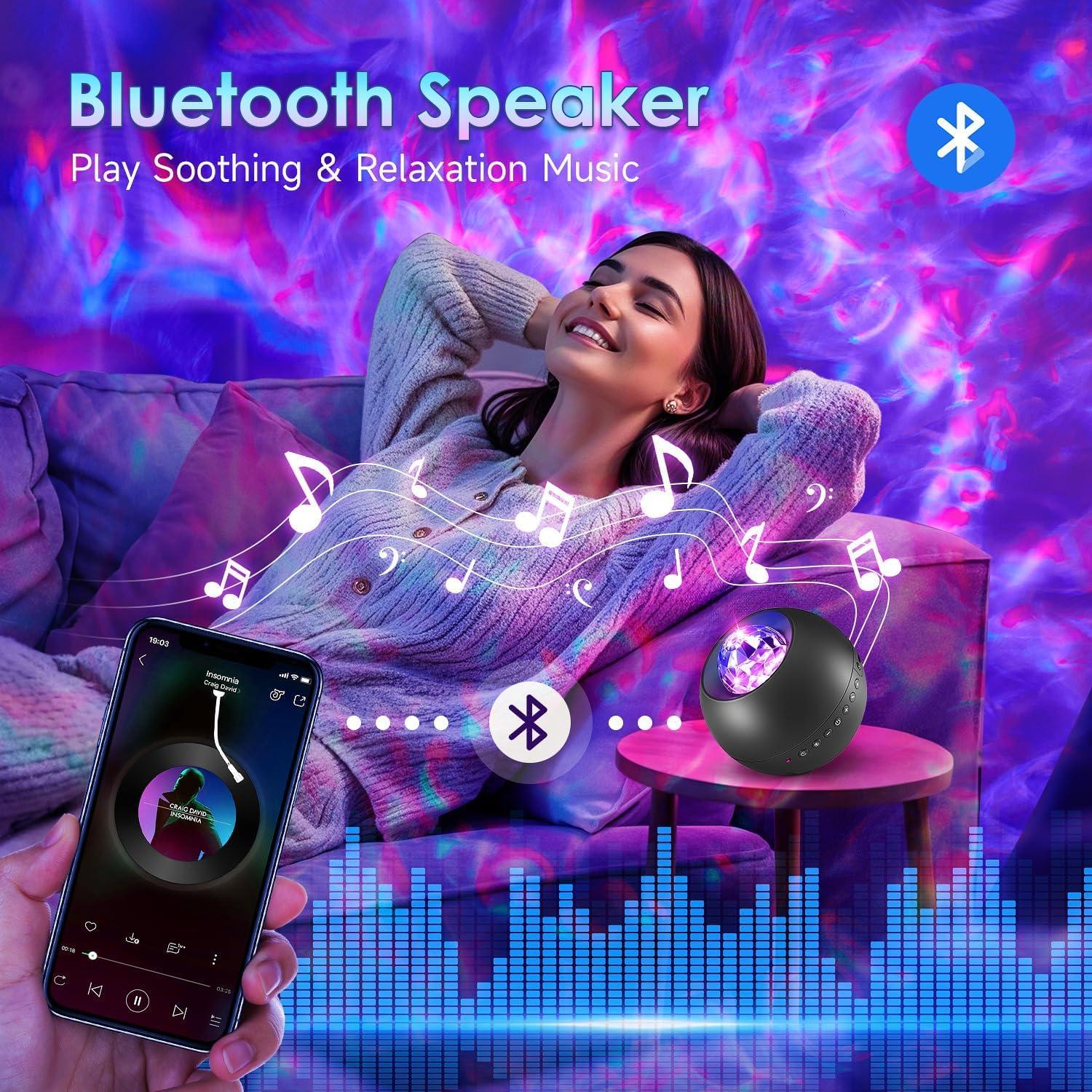 Proyector Galaxy One Fire WH-E14 con Altavoz Bluetooth y Ruido Blanco