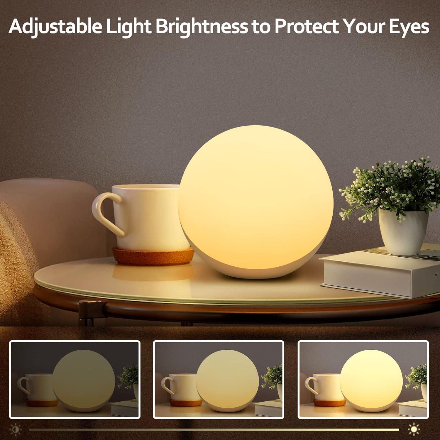 Baby Nursery White Noise Machine, Baby Night Light Sound Machine, White Noise Sound Machine Kids 12 Soothing Sounds Touch Lamp Memory Timer Function - Yellow & No Bluetooth