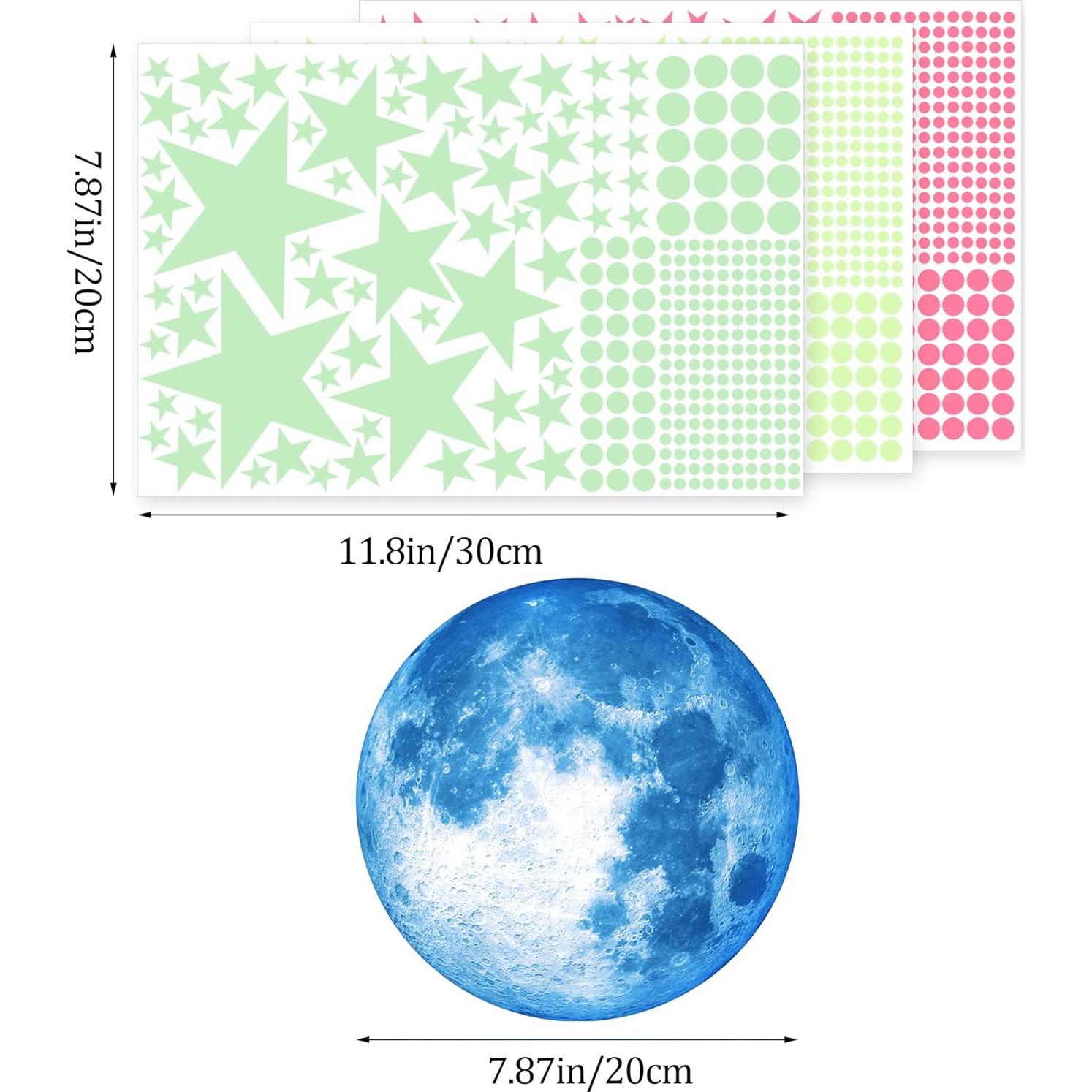 Calcomanías de Estrellas y Luna Sinekong para Techo