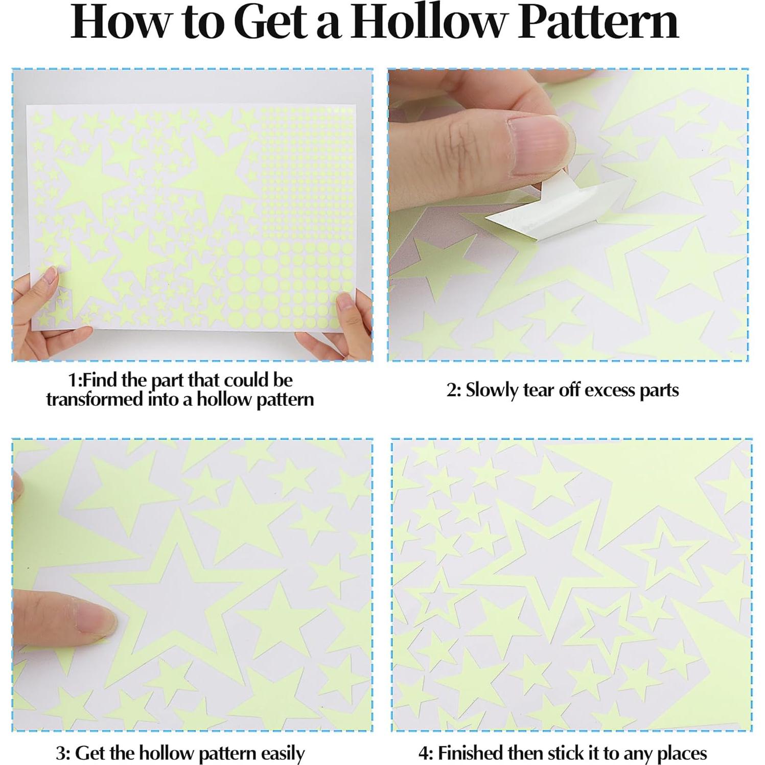 Calcomanías de Estrellas y Luna Sinekong para Techo