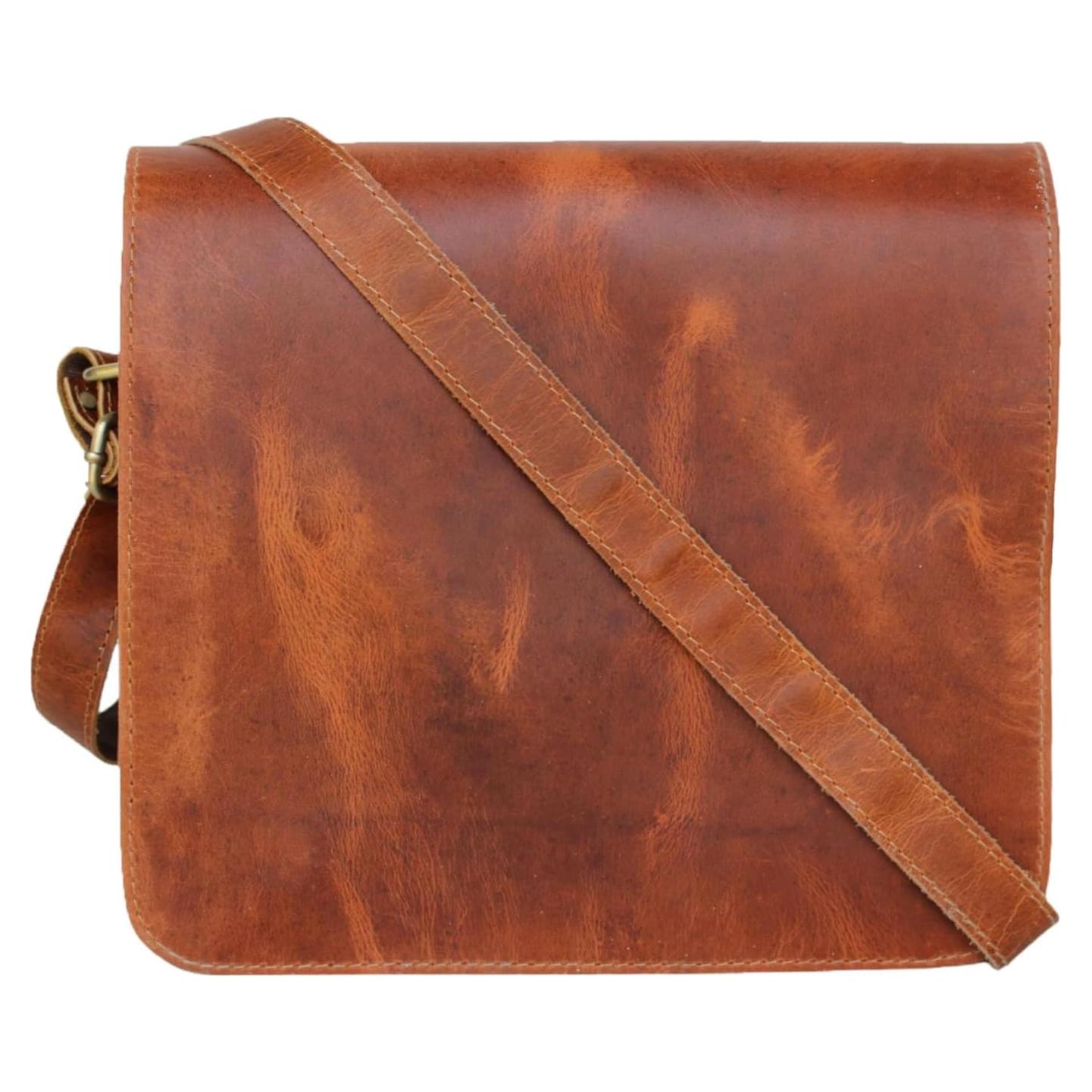 Maletín de cuero Jaald para laptop 11" unisex 28x22 cm