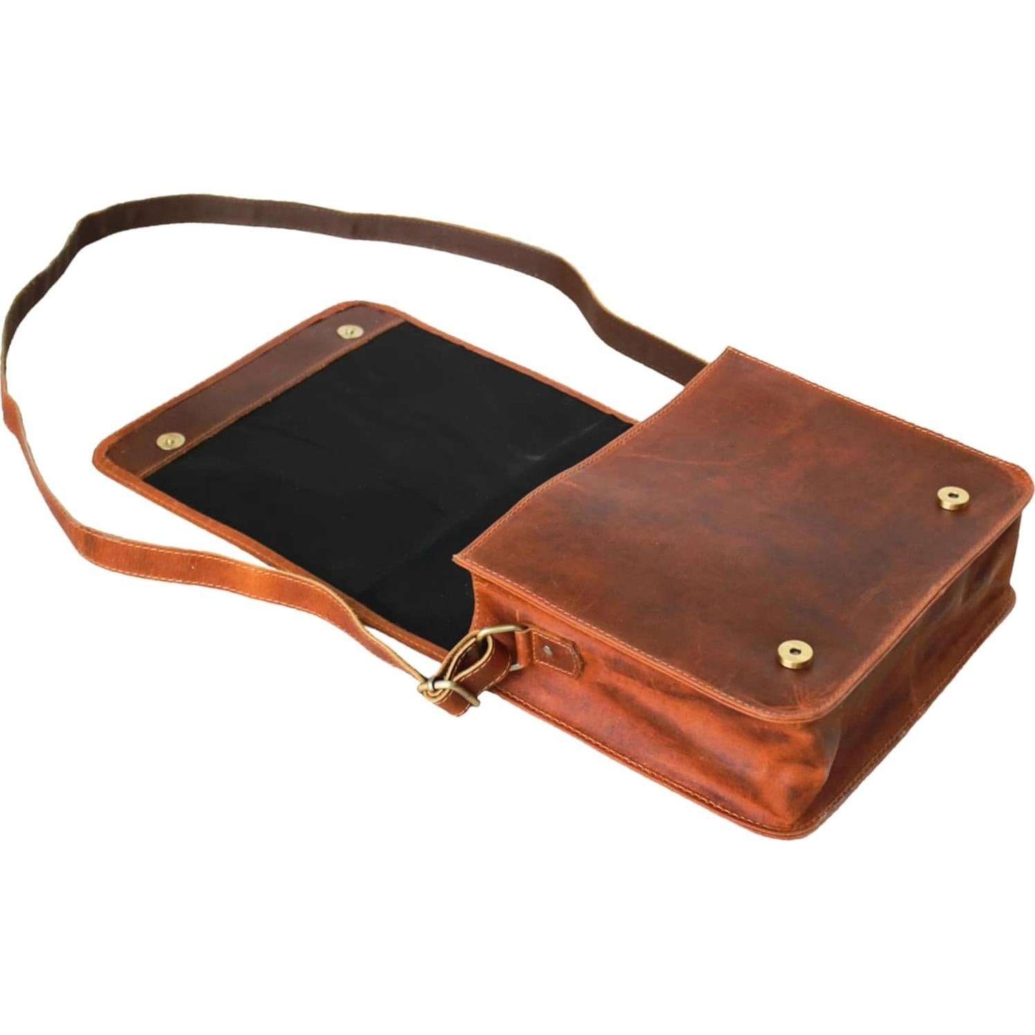 Maletín de cuero Jaald para laptop 11" unisex 28x22 cm