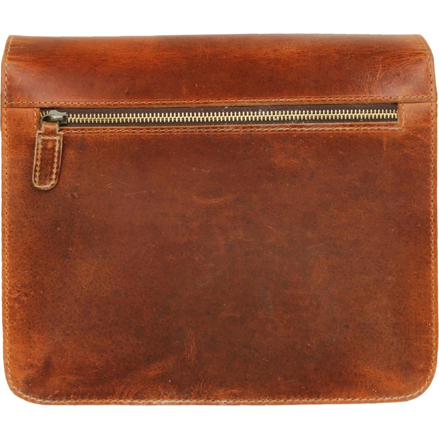 Maletín de cuero Jaald para laptop 11" unisex 28x22 cm