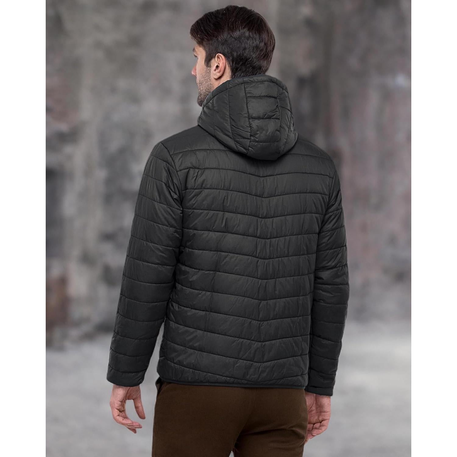 Chaqueta de invierno acolchada 33,000ft para hombre negra