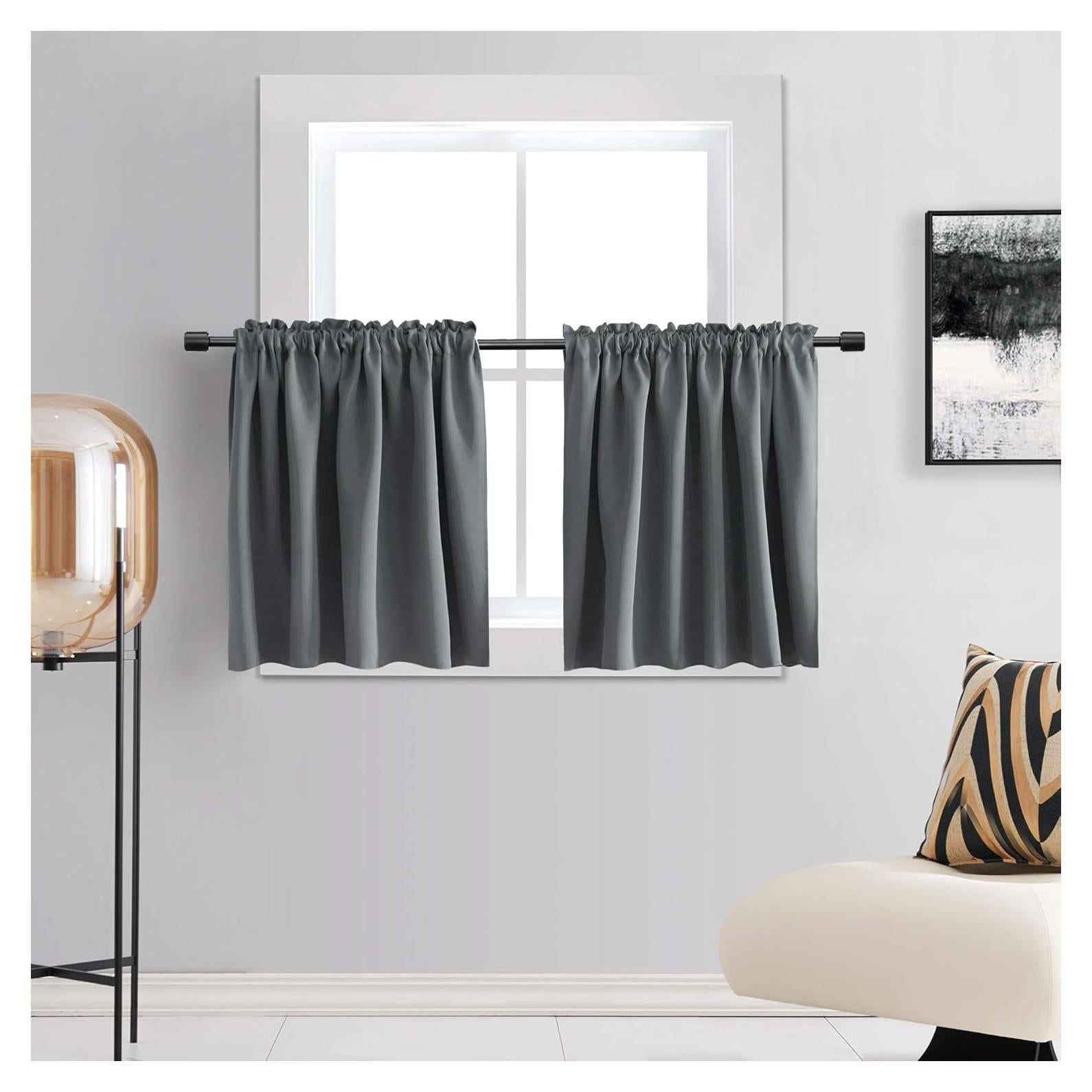 Cortinas Opacas DONREN 24x36" 2 Paneles Aislantes Gris