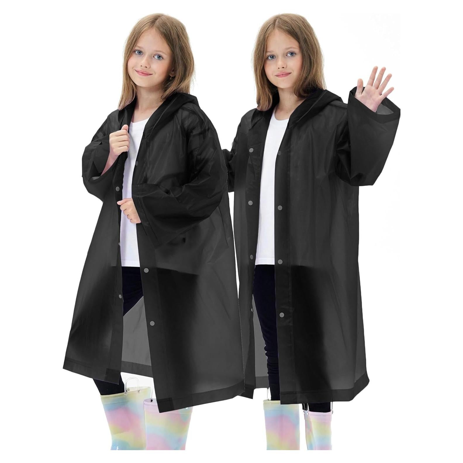 Paquete de 2 ponchos de lluvia reutilizables para niños - EVA