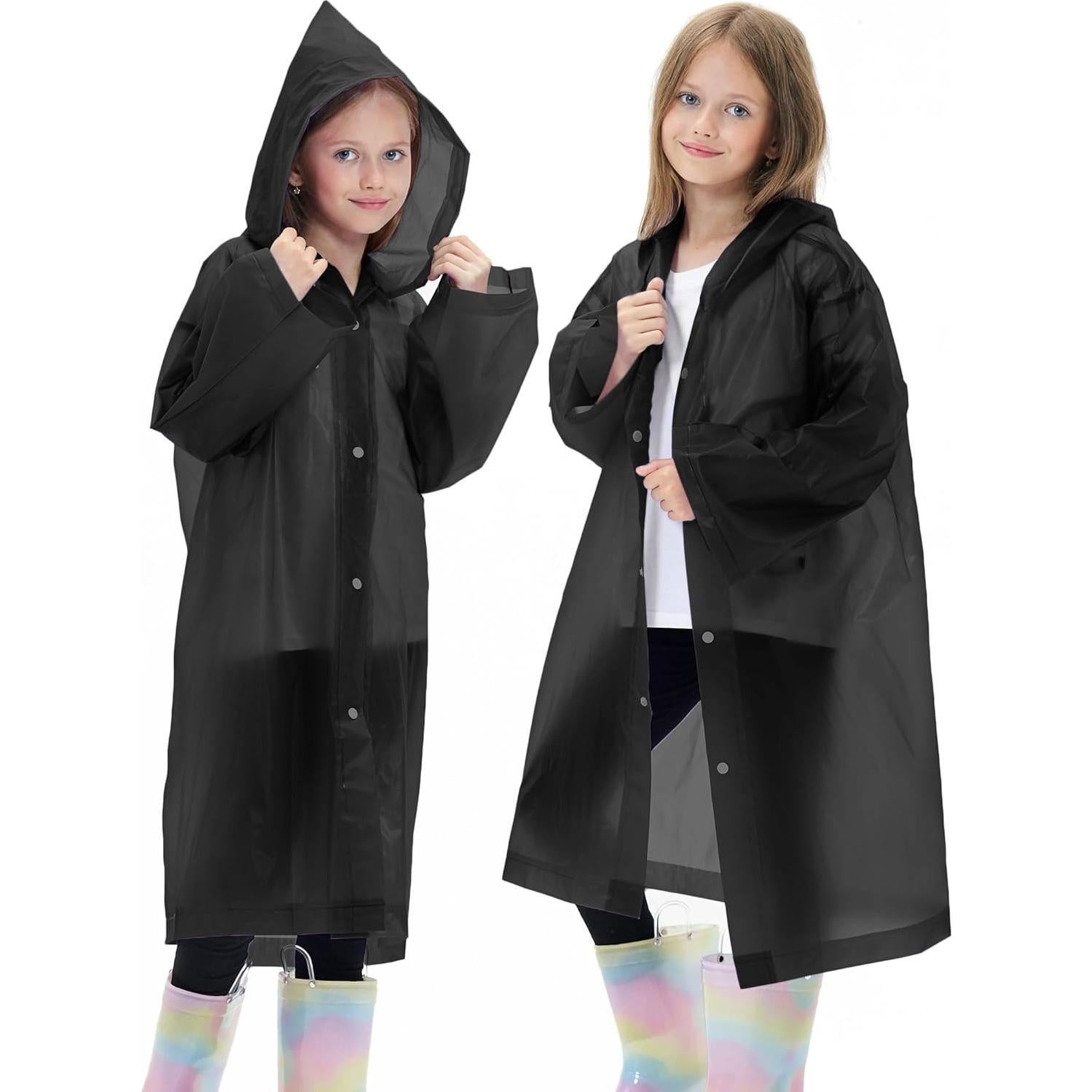 Paquete de 2 ponchos de lluvia reutilizables para niños - EVA