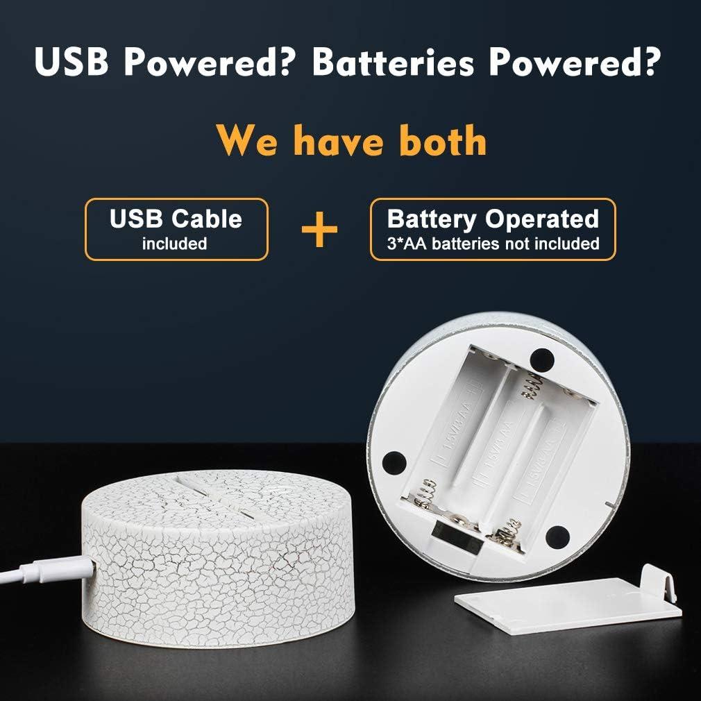 Lámpara 3D de Fútbol Seven Lady Control Remoto y Táctil