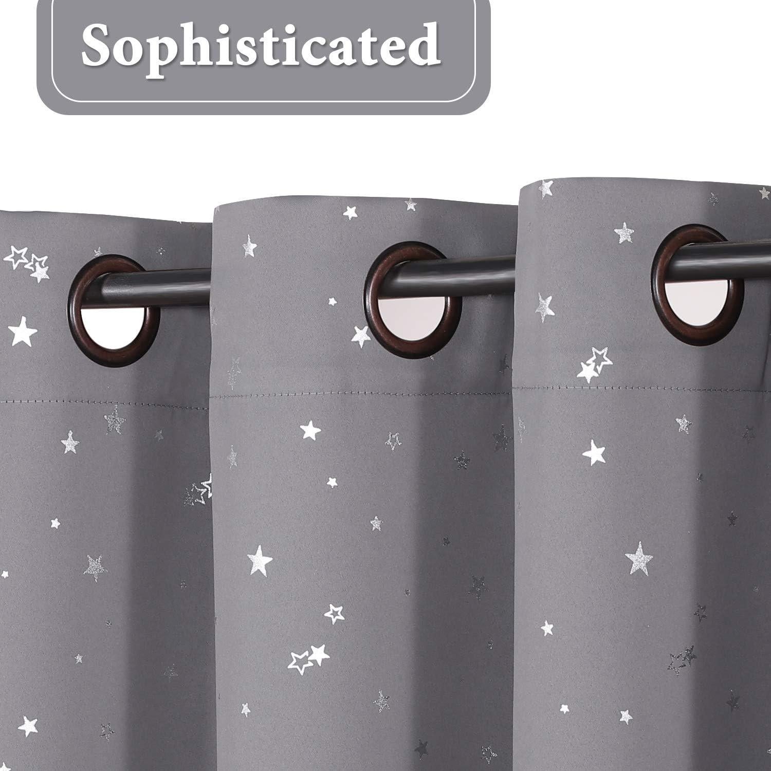 Cortina Blackout H.VERSAILTEX Estrellas Grises 132x160 cm