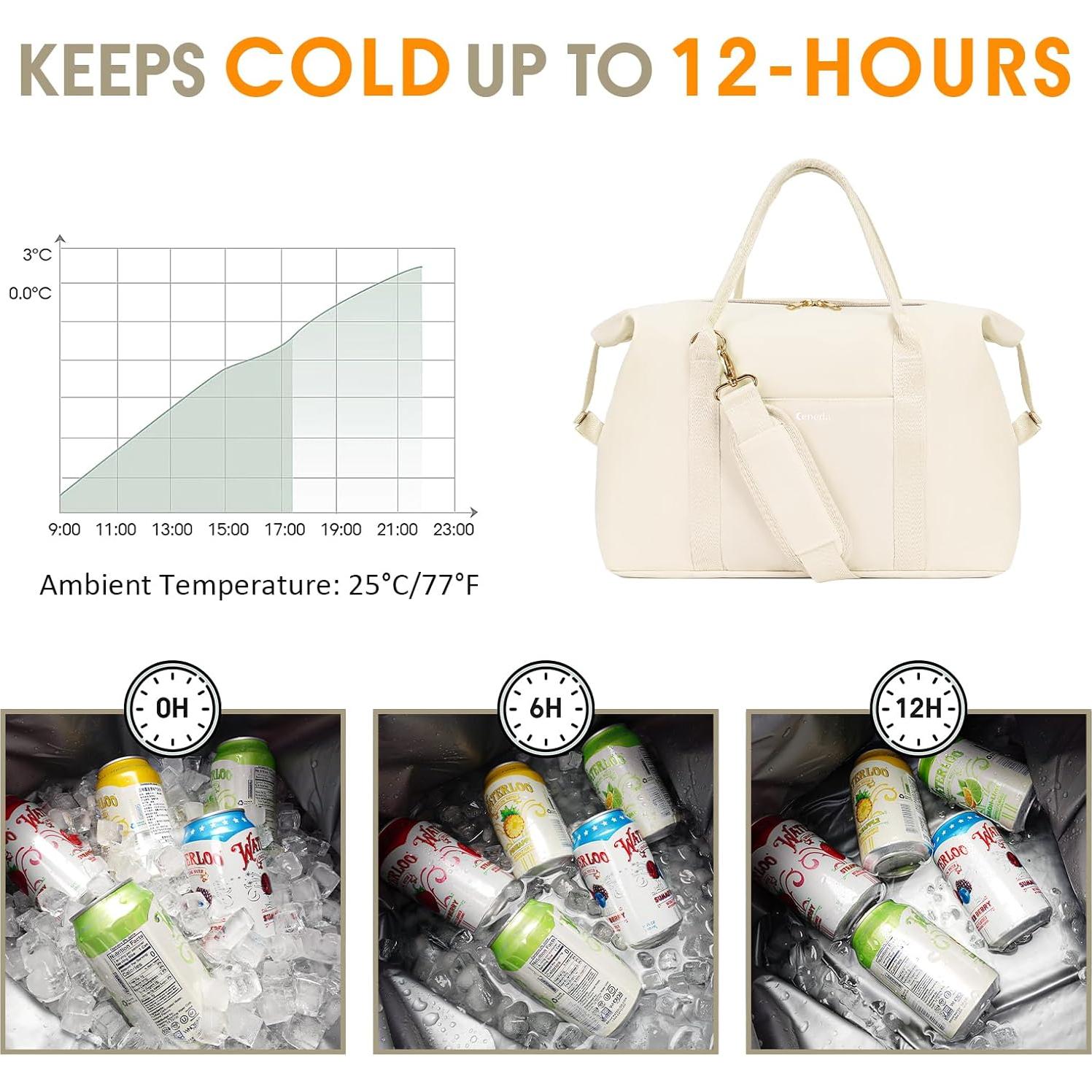 Bolsa Térmica Ceneda Grande 30 Latas 20L Beige Impermeable