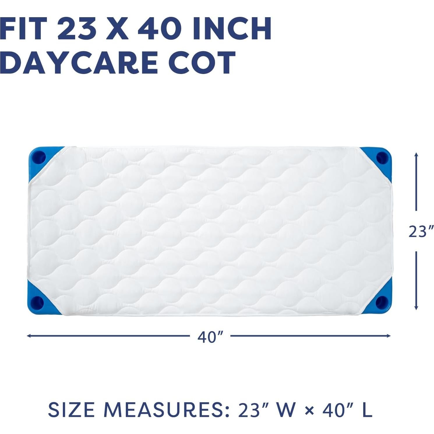 Colchoneta Acolchada Comfyanno para Guardería 58x102 cm Blanca