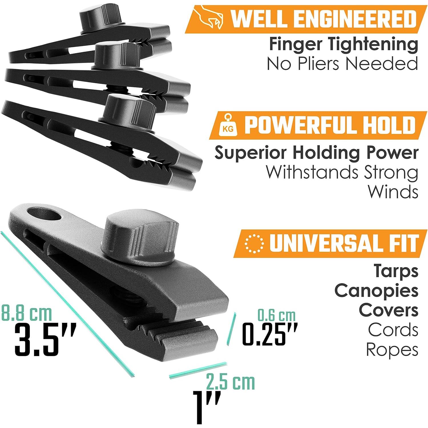 Clips para Lonas King-A-Ma-Jigs - Paquete de 12 Piezas