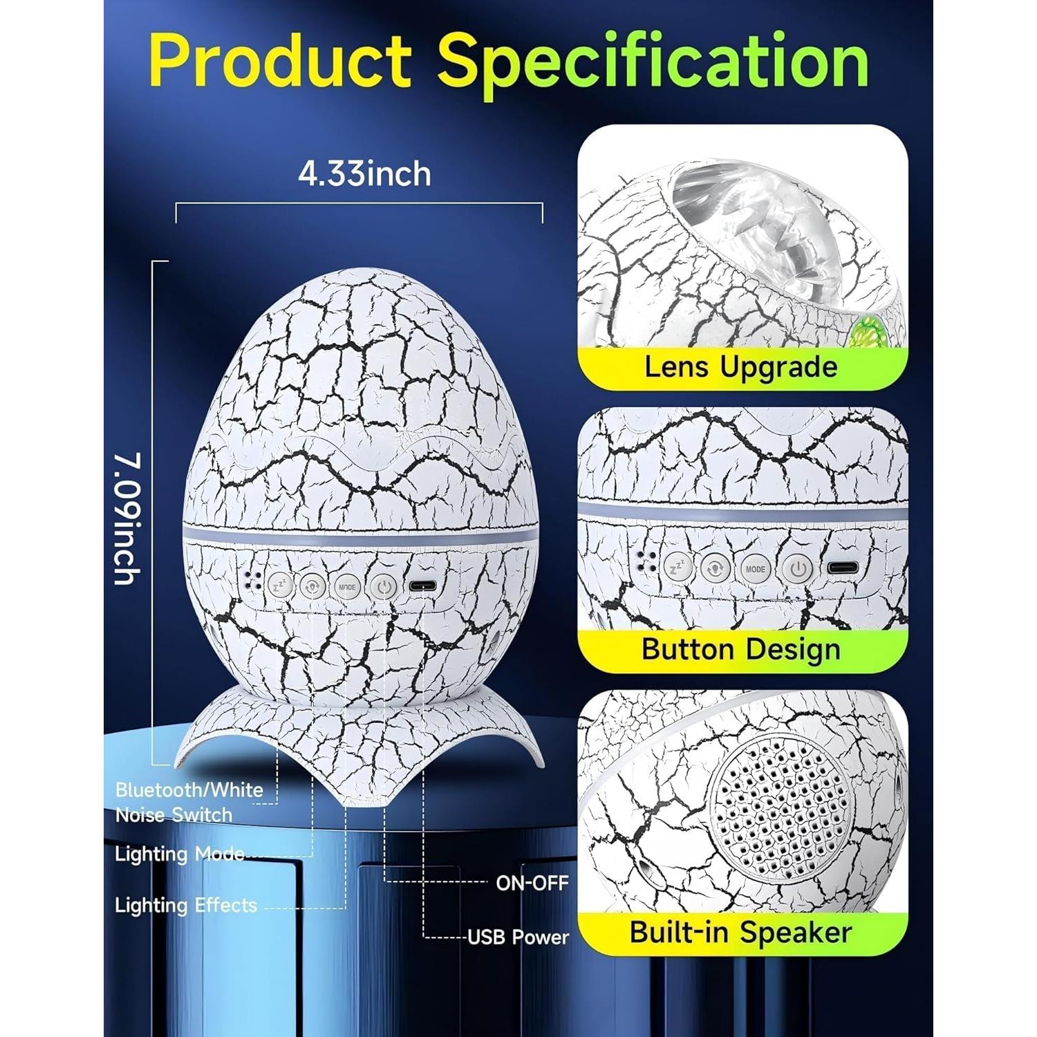 Proyector de Estrellas VOLIVO, Luz Nocturna y Altavoz Bluetooth