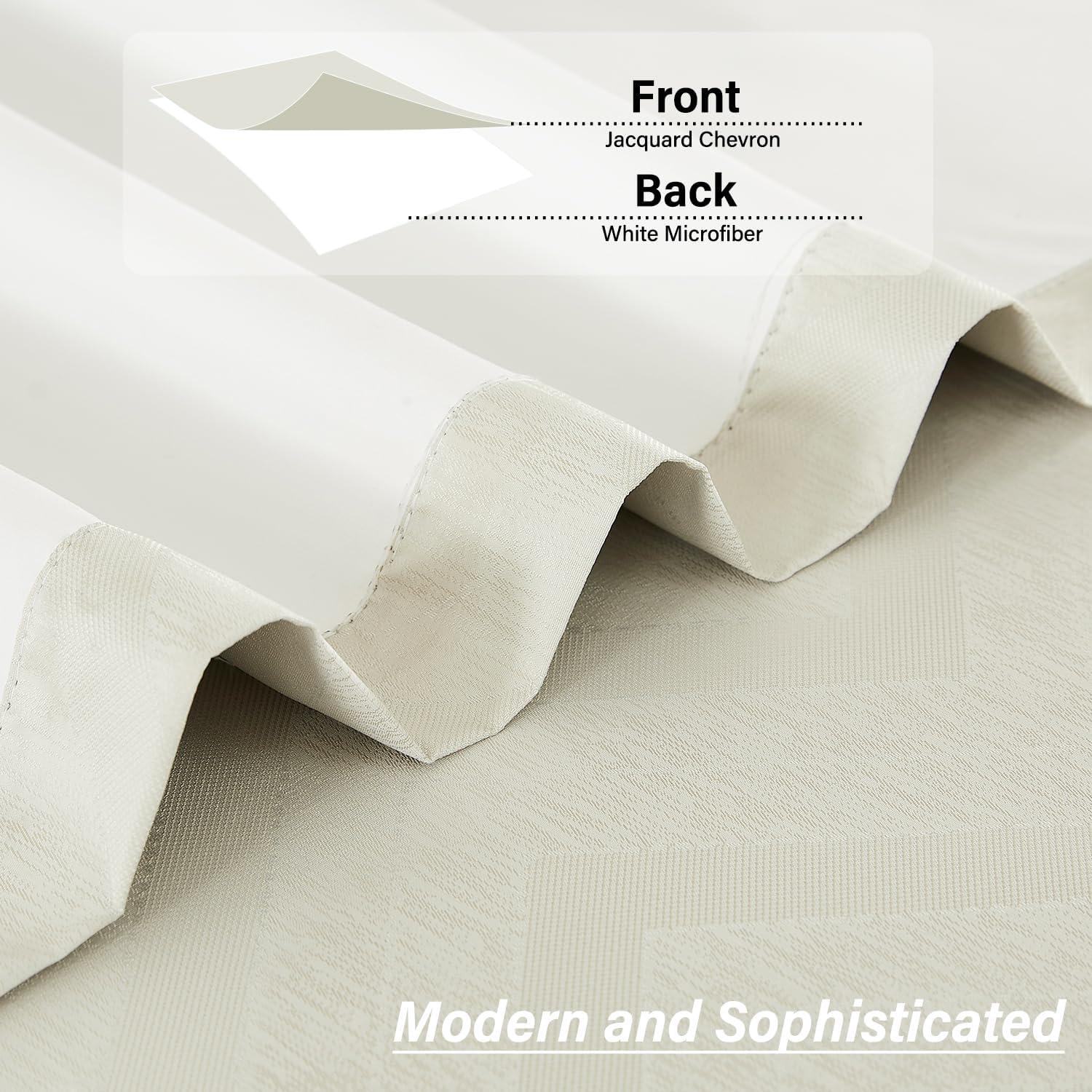 Cortinas Chevron Total Blackout Treatmentex 2 Paneles 100% Opacas