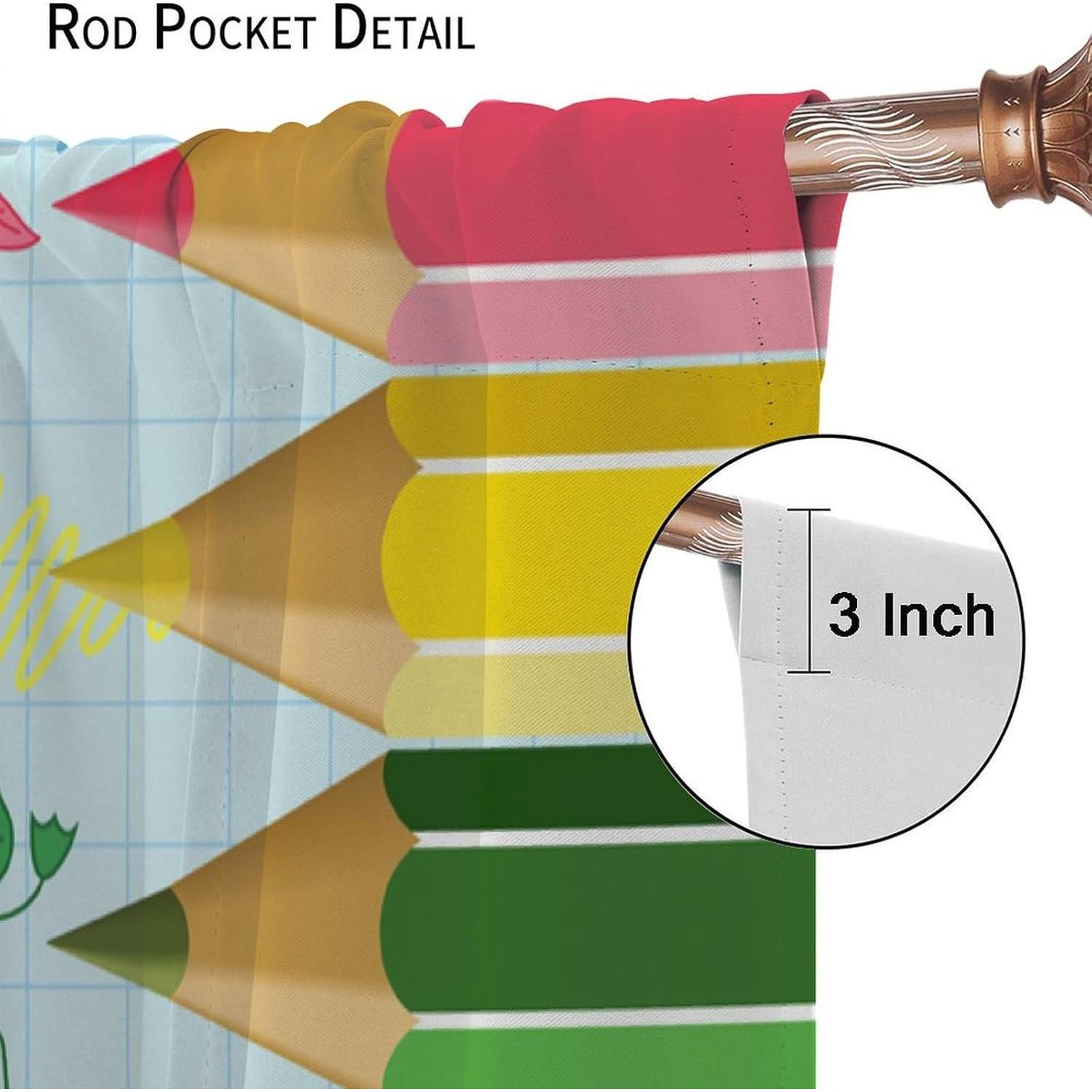 Cortinas Opacas Focusbrite 2 Paneles 107x114cm Diseño Crayón
