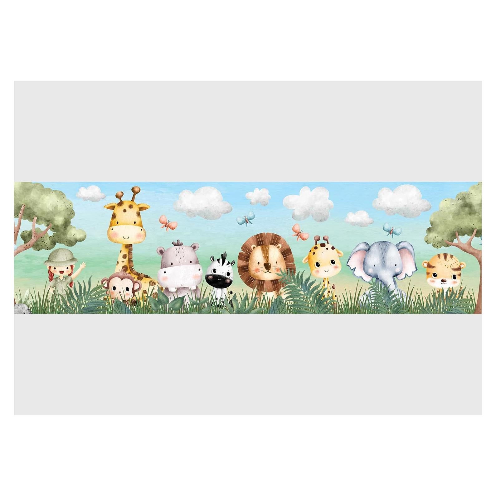 Frontera Autoadhesiva Infantil AG Design Jungle Safari 500x14cm