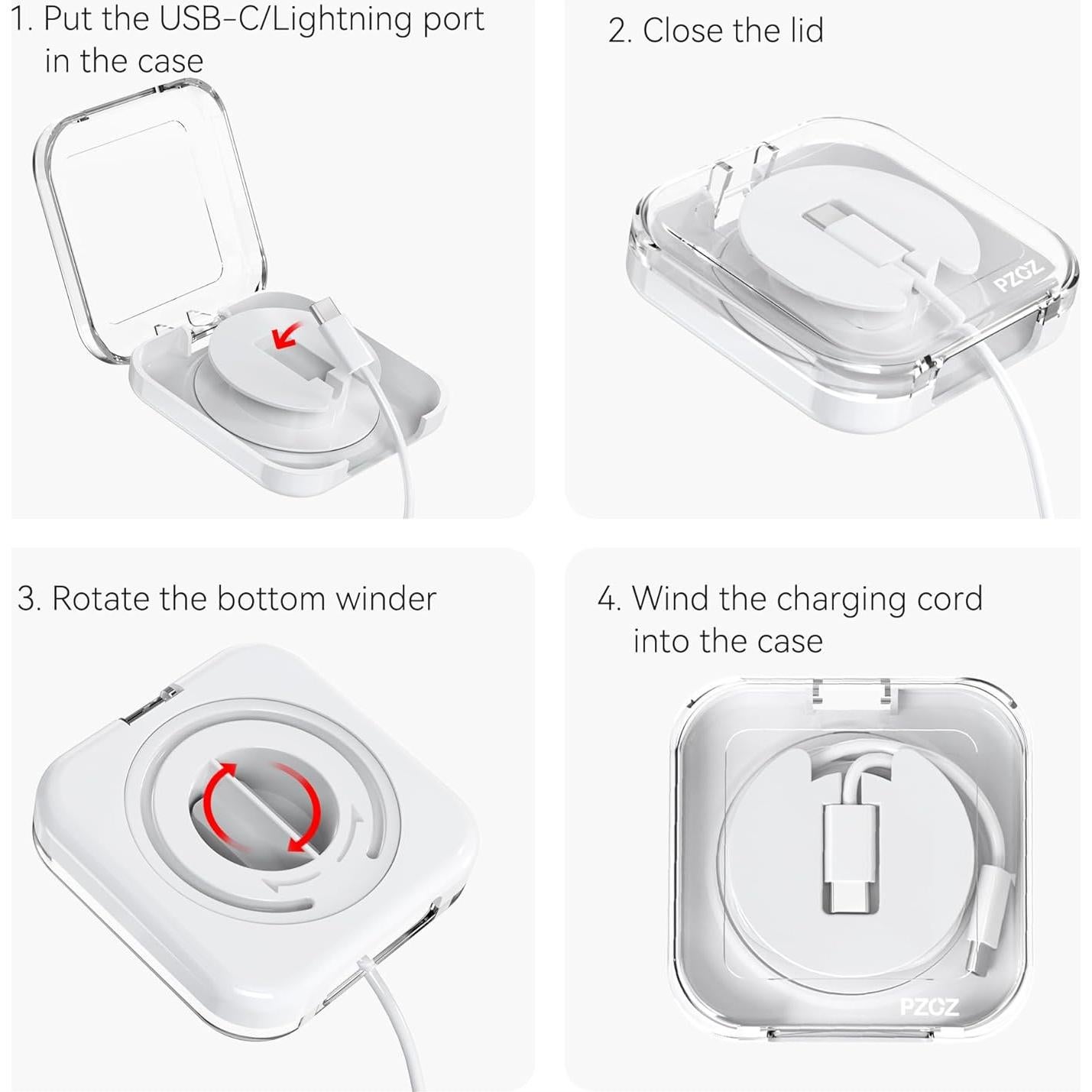 Funda Organizador de Cable PZOZ para iPhone/iPad 1m