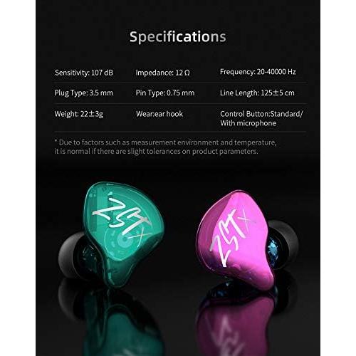 Auriculares In Ear KZ ZST X 1BA 1DD HiFi Desmontables