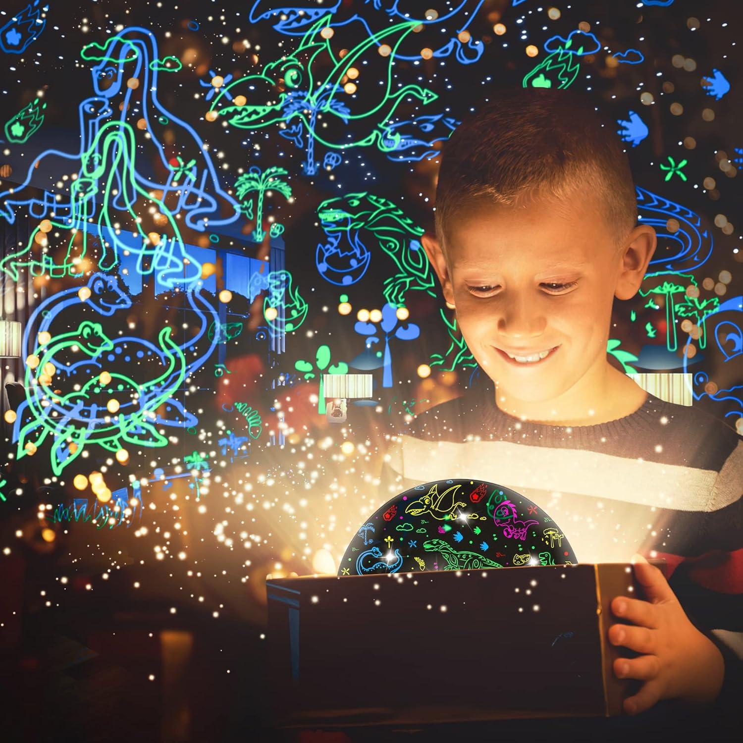 Proyector de Luz Nocturna MOKOQI Dino 17 Colores 360°