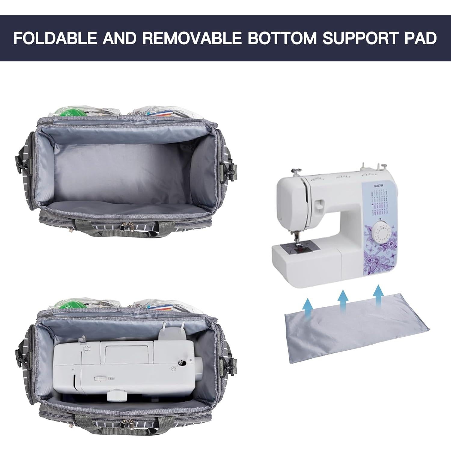 Funda para Máquina de Coser Fun Elements Gris 45.7x21.8x30 cm