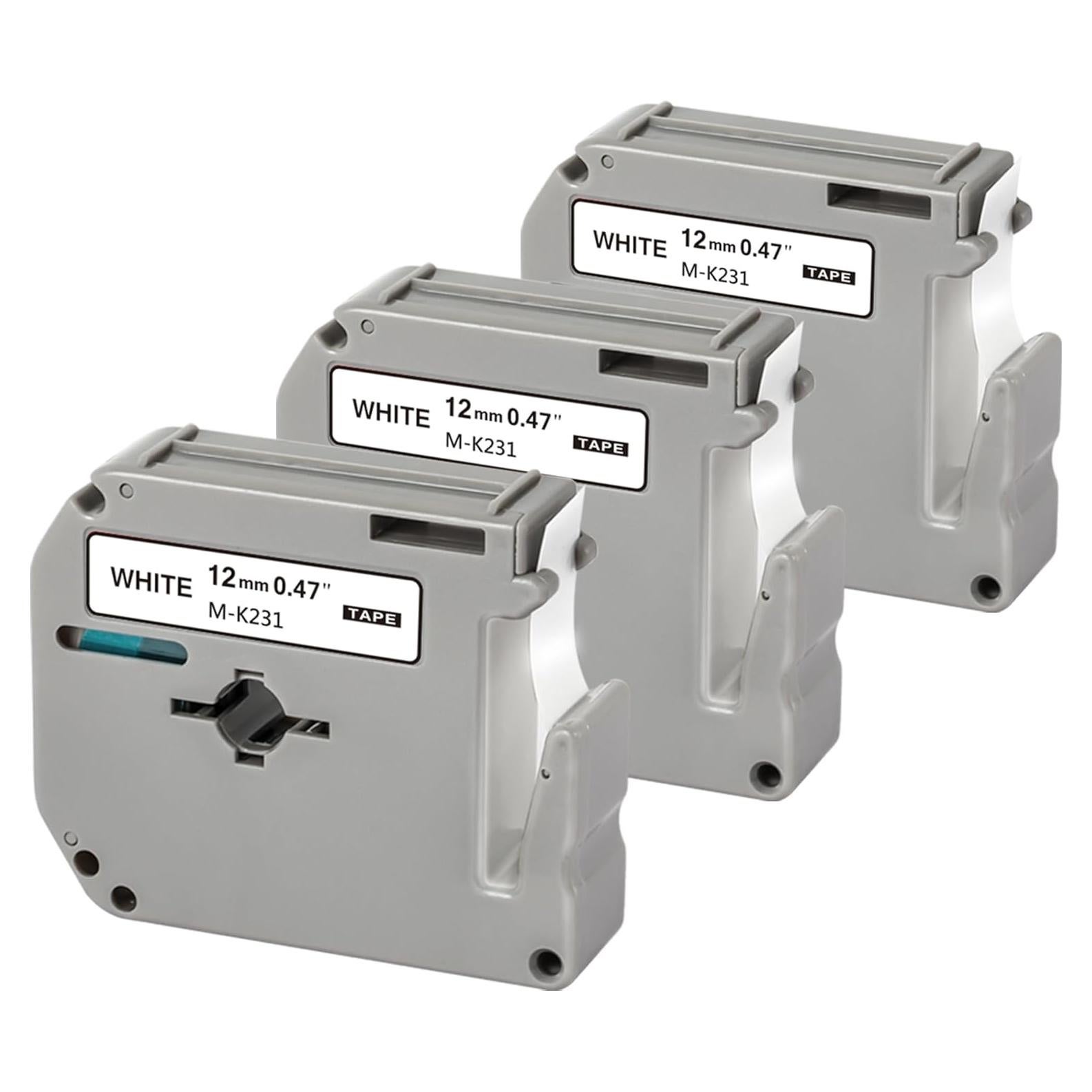 Cinta de Etiquetado Weemay M-K231 12mm Blanca 3 Pack