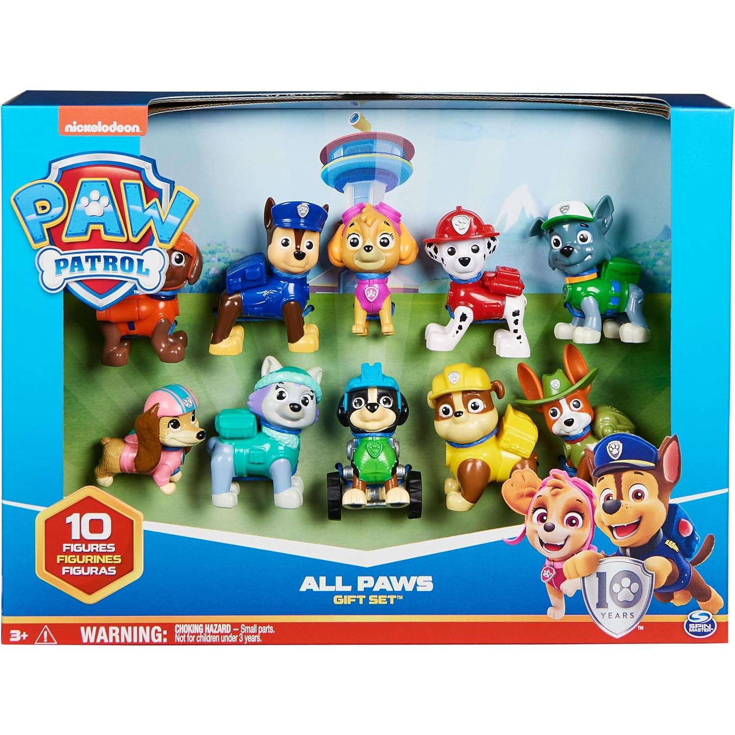 Figuras de Juguete PAW Patrol 10 Aniversario - 10 Piezas