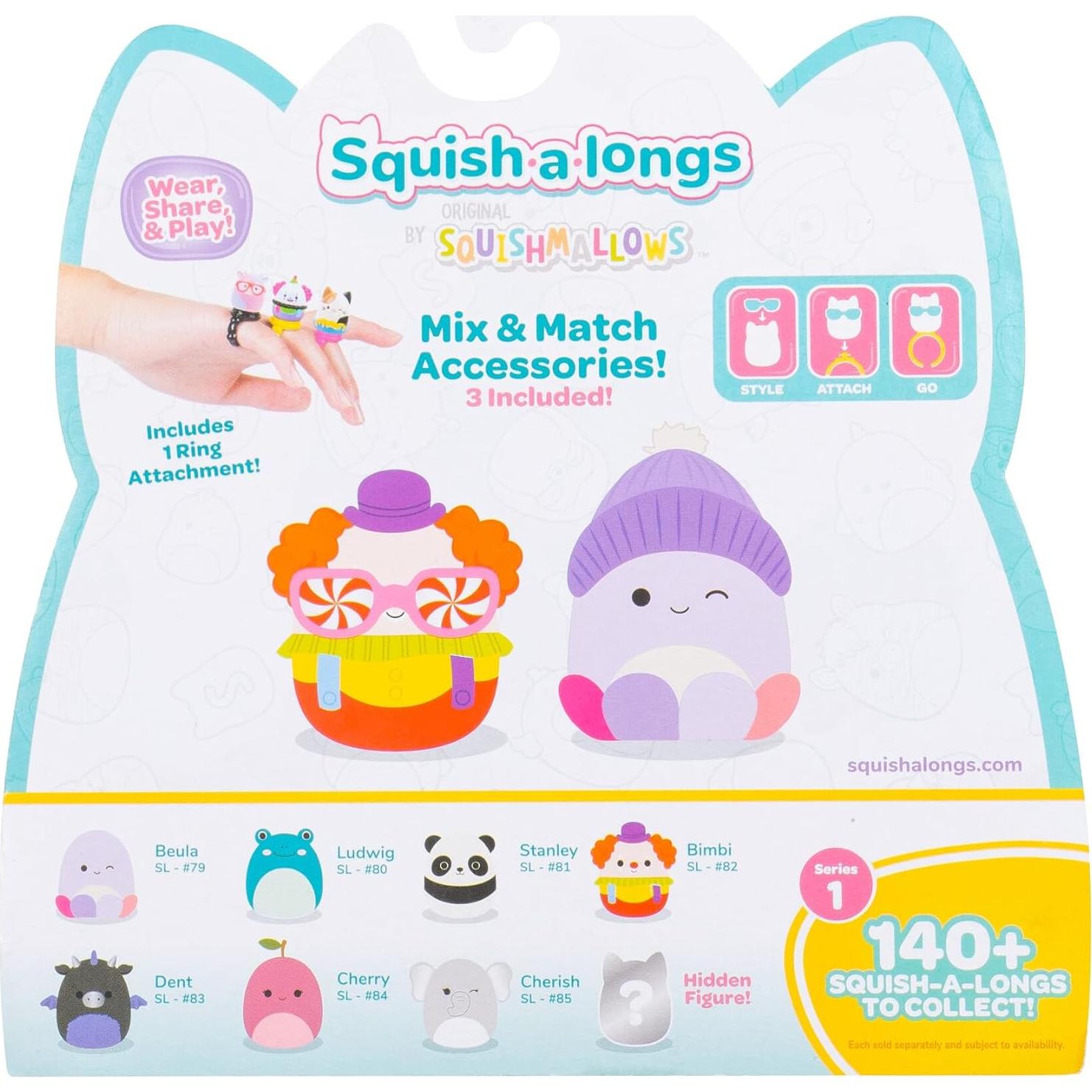 Squish-a-longs Jazwares Paquete de 8 Mini-Squish 2,54 cm
