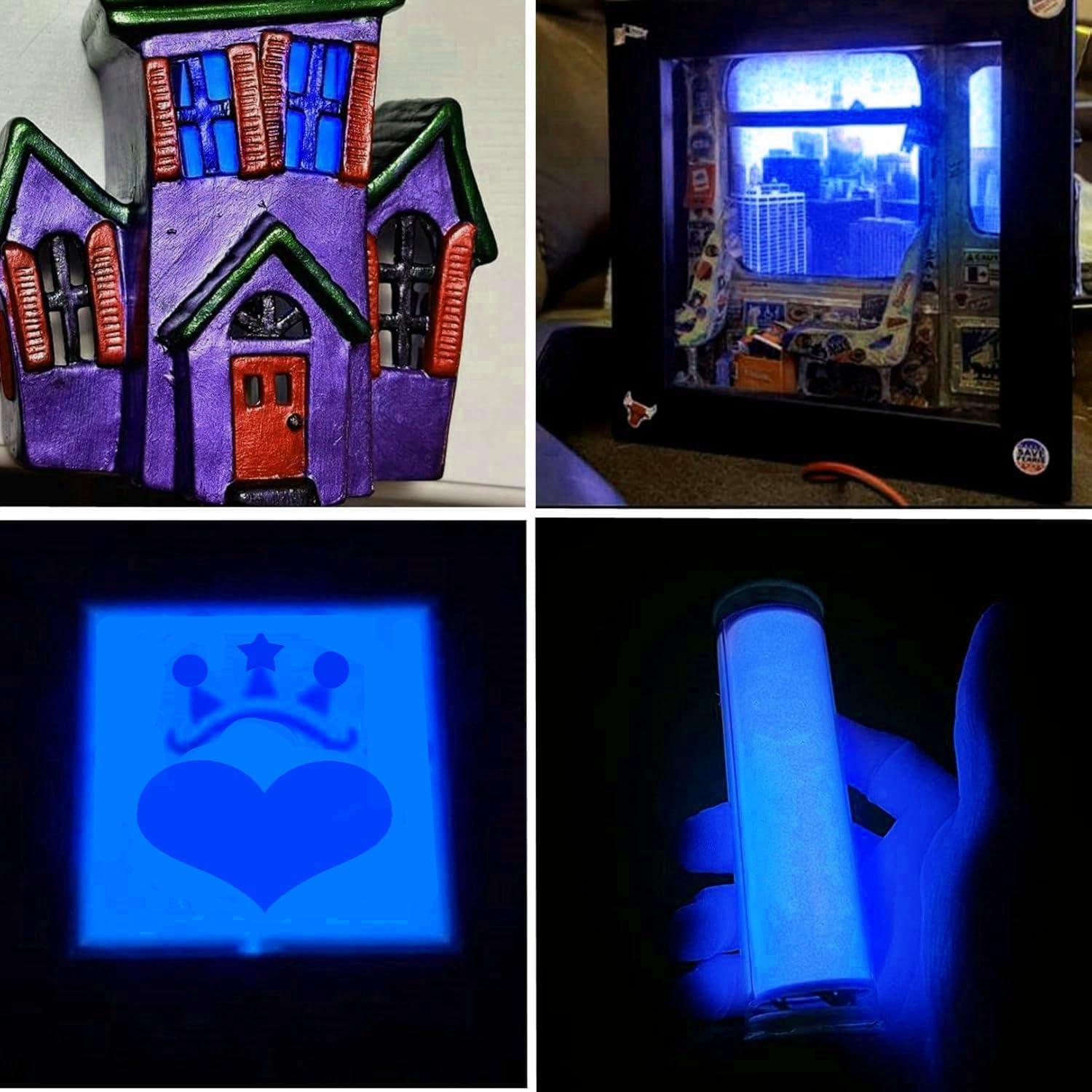 Panel LED Electroluminiscente 5x5cm Azul Ourbest1 - 3 Modos