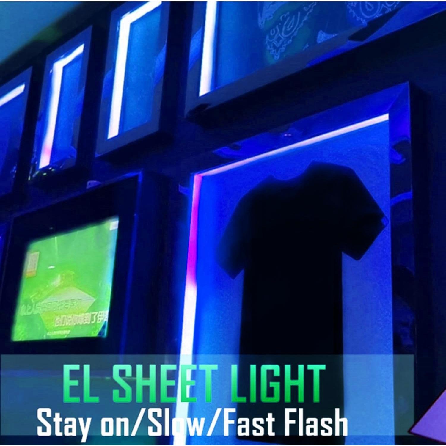 Panel LED Electroluminiscente 5x5cm Azul Ourbest1 - 3 Modos