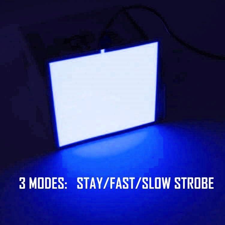 Panel LED Electroluminiscente 5x5cm Azul Ourbest1 - 3 Modos