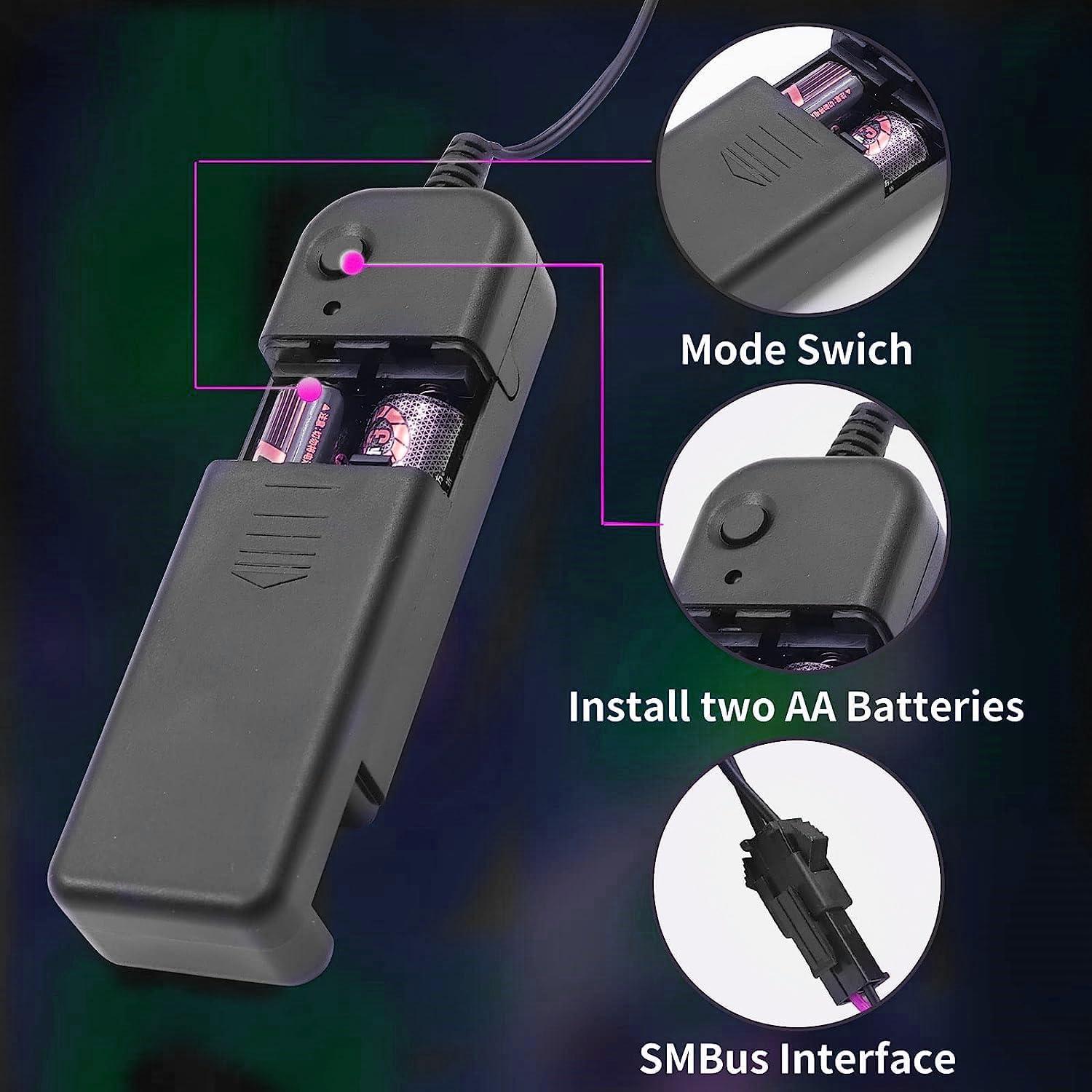Panel LED Electroluminiscente 5x5cm Azul Ourbest1 - 3 Modos