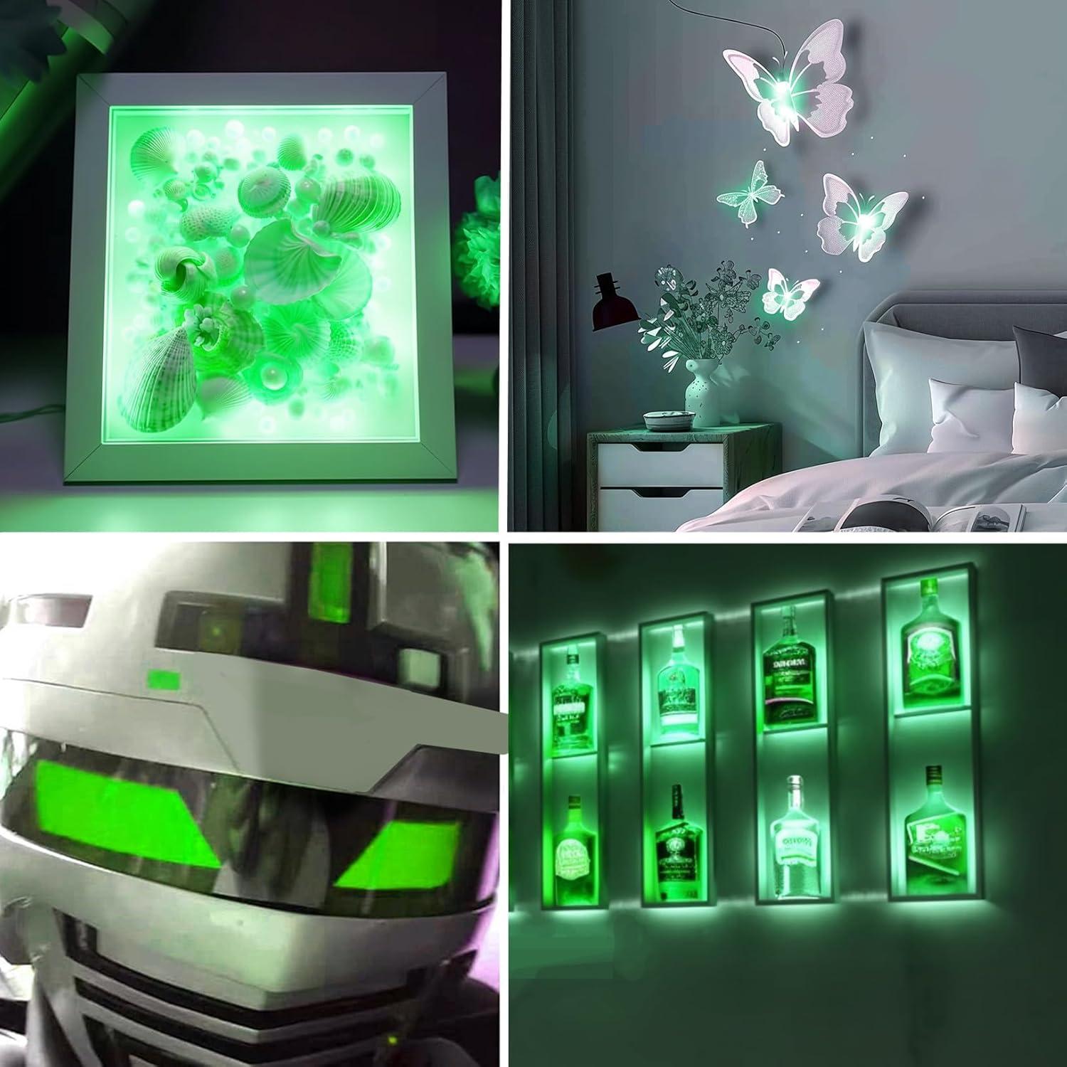 Panel LED Electroluminiscente Flexible 3x24 cm Verde - Ourbest1