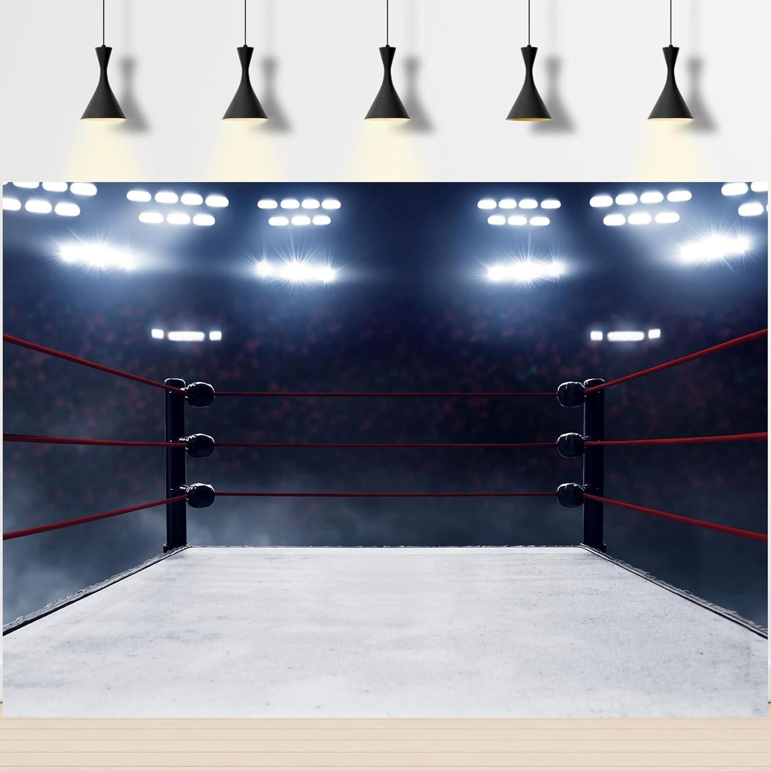 Fondo de Fotografía Boxeo 7x5ft Vinilo Azul Gris Mitivcati