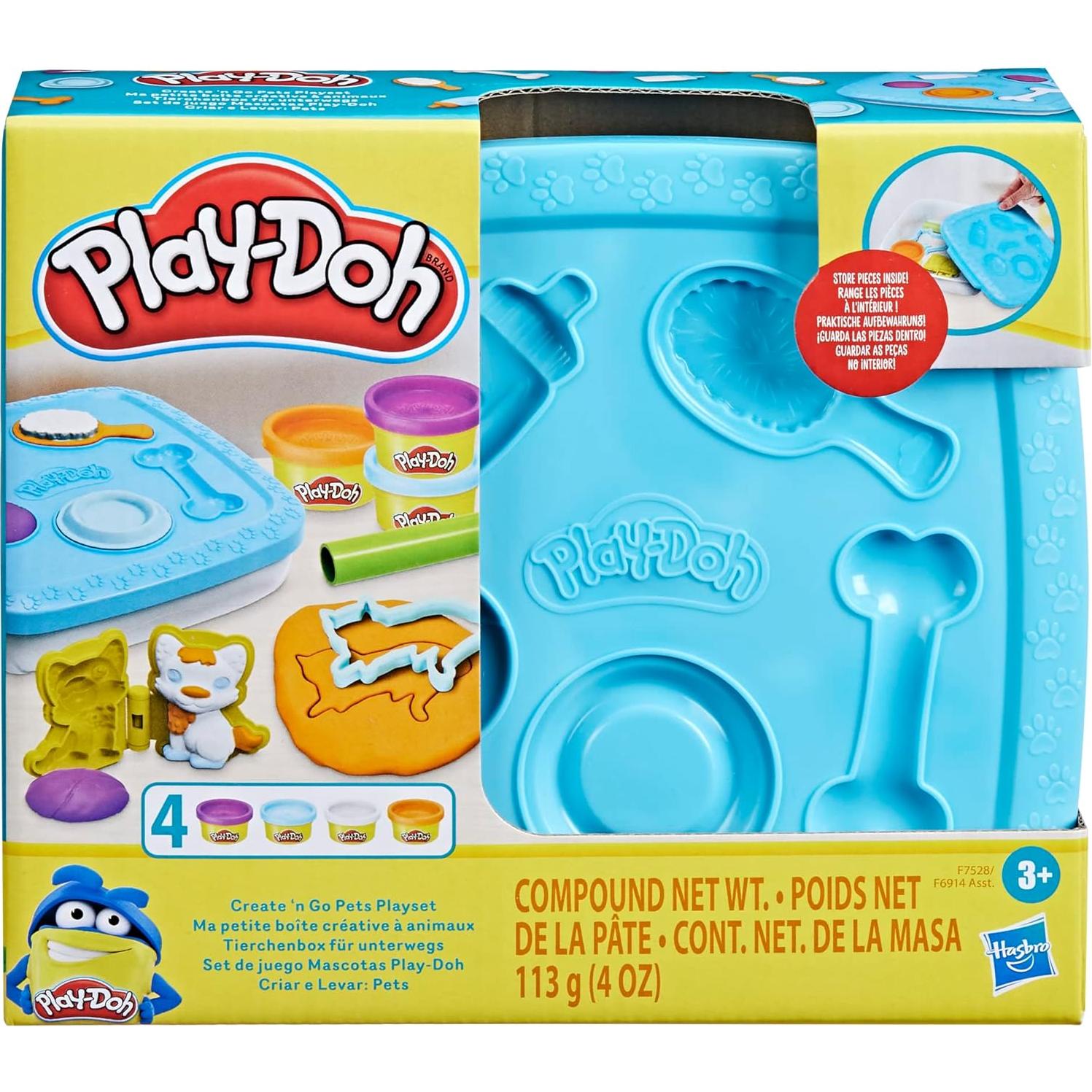 Play-Doh Set Mascotas Hasbro 4 Colores y Contenedor